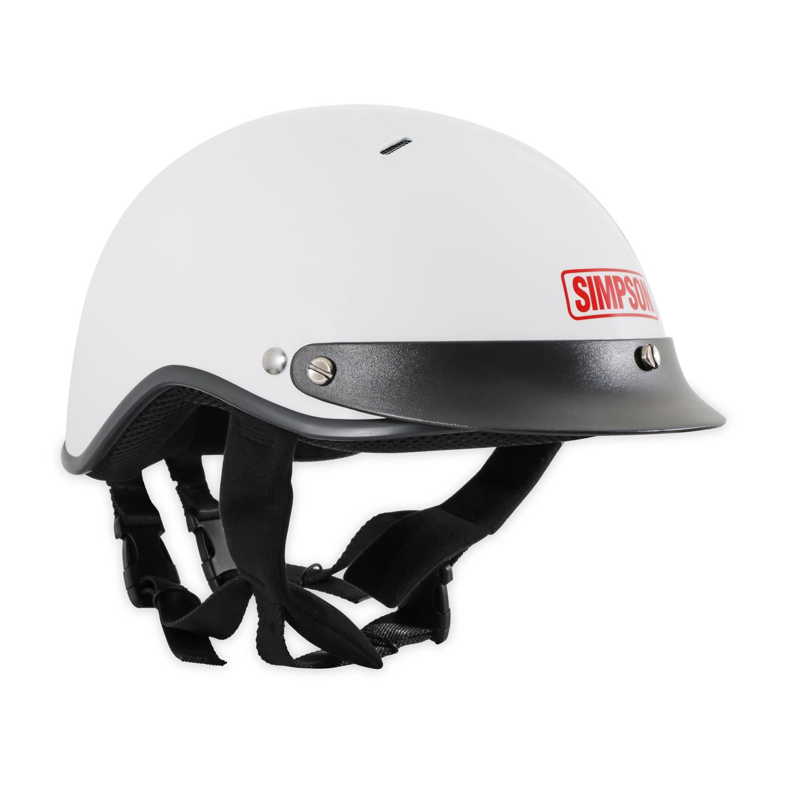 Simpson Shorty Helmets 9430031 Helmet, Half, Crew, Large, EPS Liner, White, Gloss, Each thumbnail 6