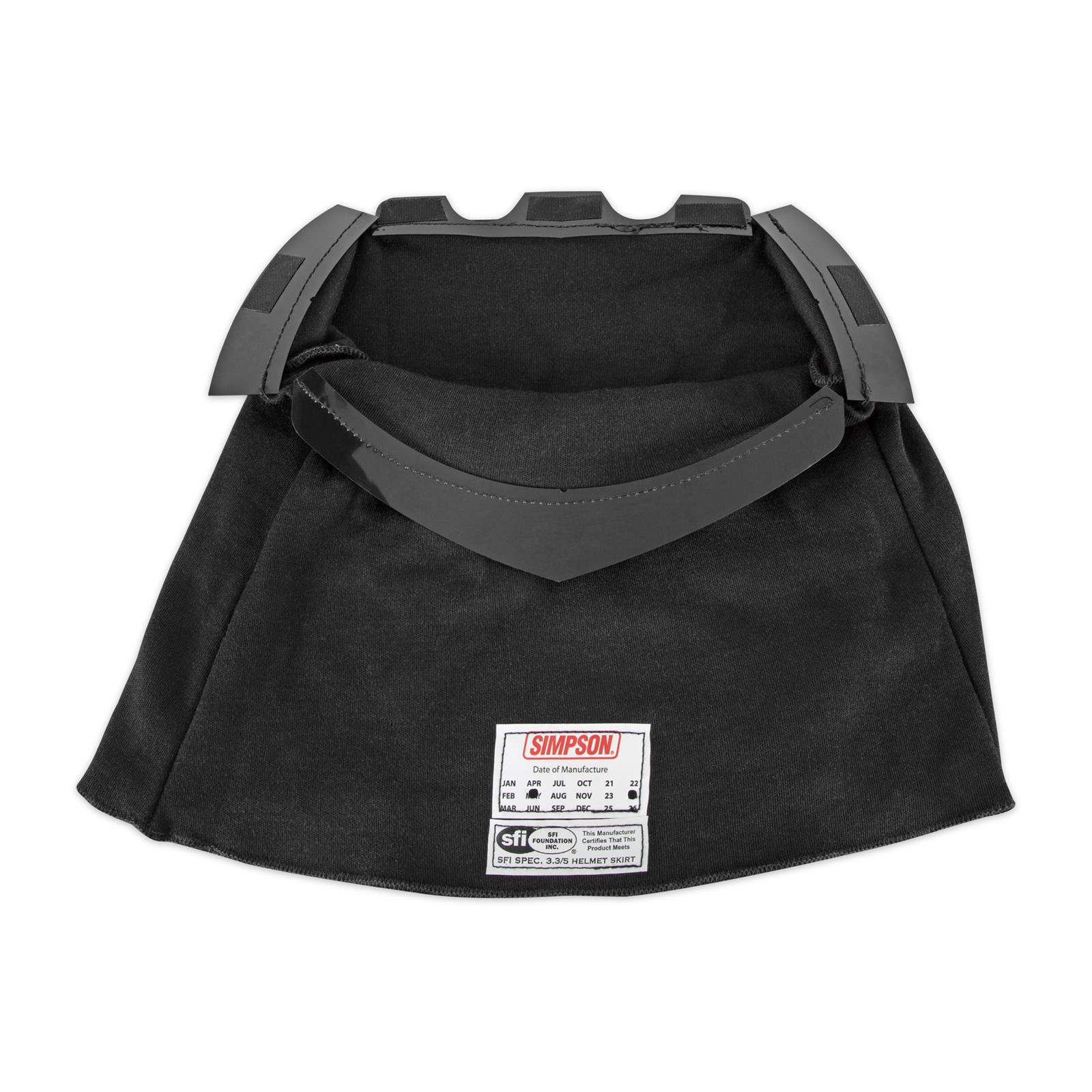 Simpson Helmet Skirts 97068 Skirt, Outer, SFI 3.3/5, Carbon, Black,Each thumbnail 6
