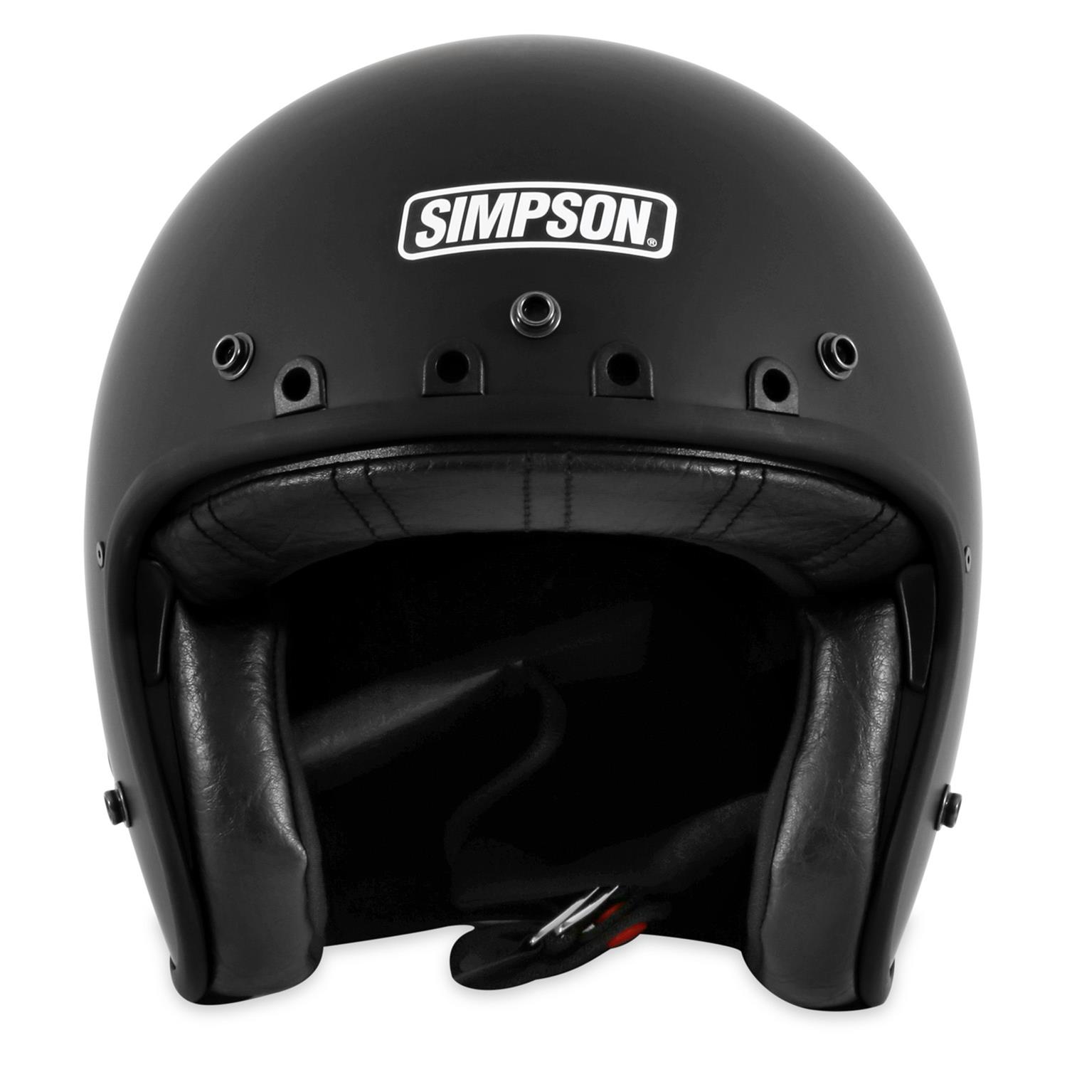 Simpson Chopper Series Helmets CHOP3MD Helmet, Series, Open Face, Black, Matte, DOT-Approved, Medium, Each