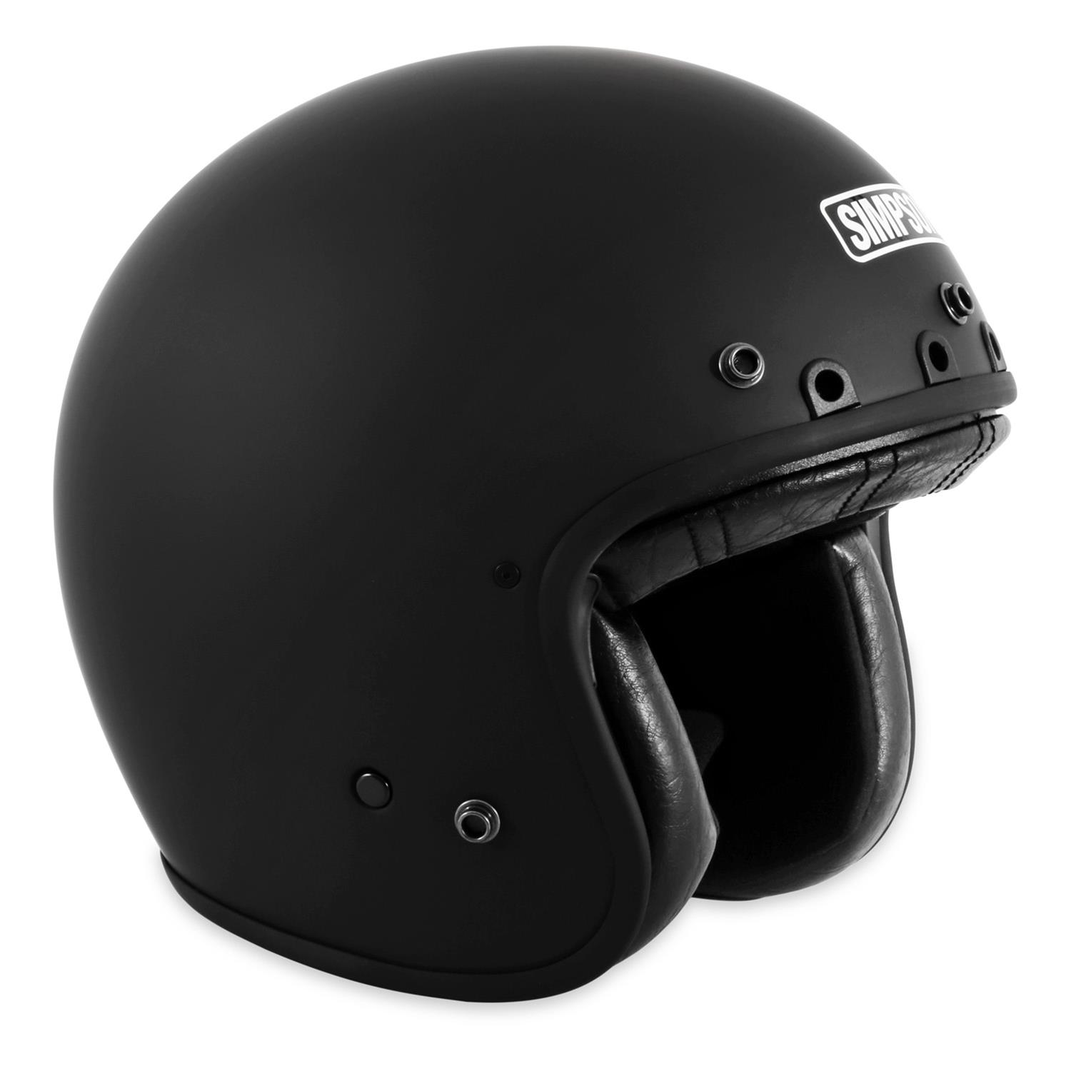 Simpson Chopper Series Helmets CHOP3MD Helmet, Series, Open Face, Black, Matte, DOT-Approved, Medium, Each thumbnail 3