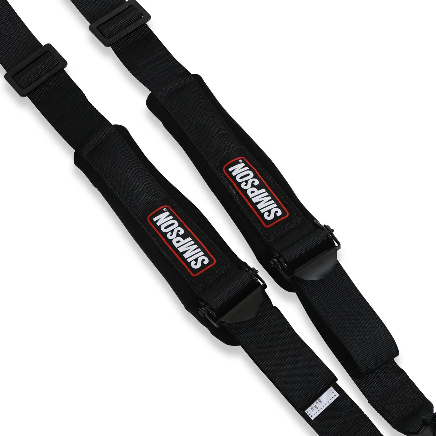 Simpson Latch & Link Off-Road 5-Point Harness D2LD5WBP Racing Harness, Restraint, 5-Point, Polyester, 2 in., Bolt-In, Black, Pull Down, Pads, Each thumbnail 2