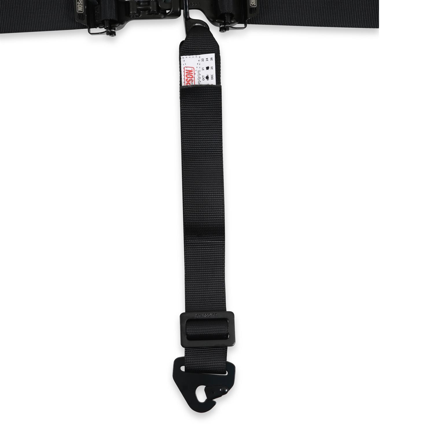 Simpson Latch & Link Off-Road 5-Point Harness D2LD5WBP Racing Harness, Restraint, 5-Point, Polyester, 2 in., Bolt-In, Black, Pull Down, Pads, Each thumbnail 3