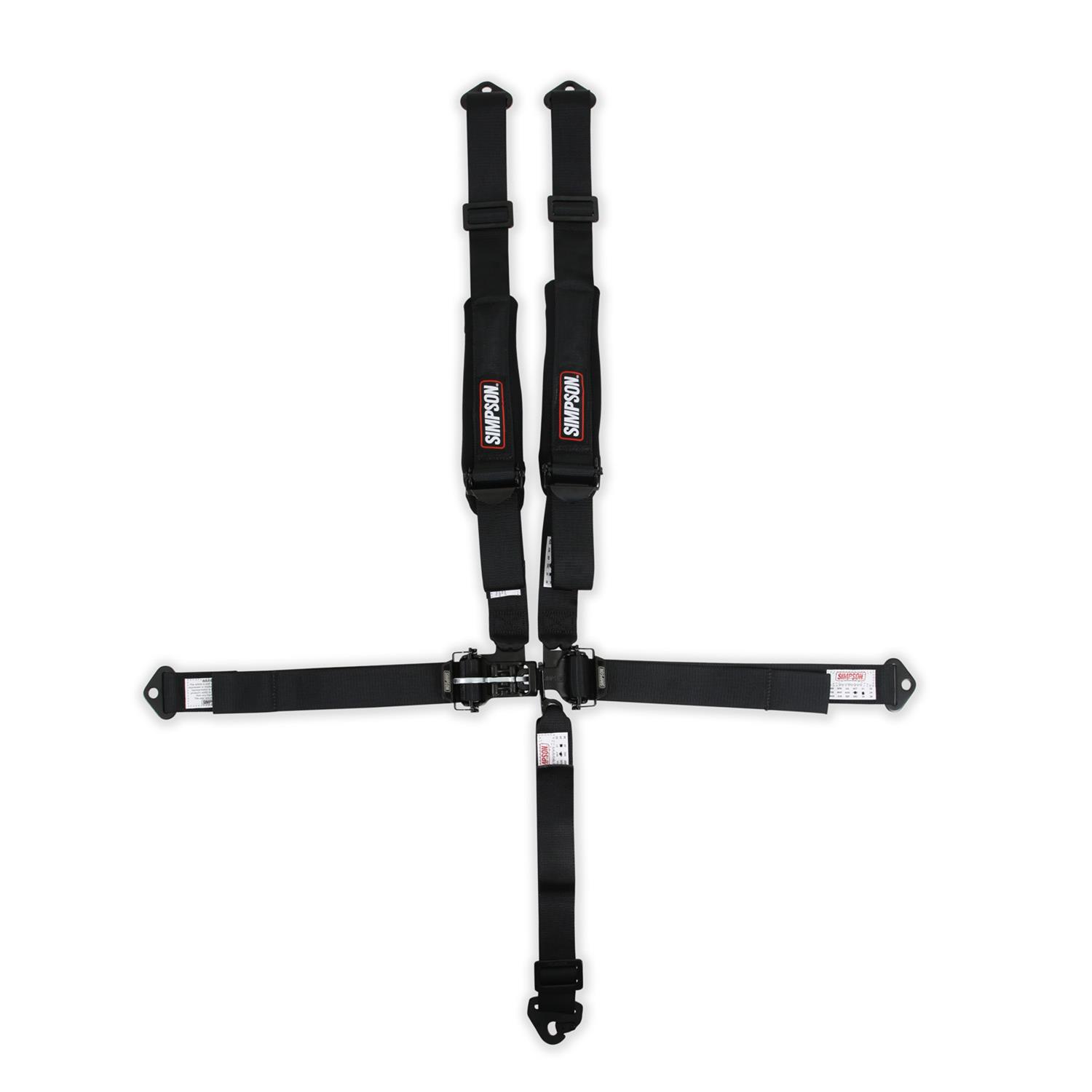 Simpson Latch & Link Off-Road 5-Point Harness D2LD5WBP Racing Harness, Restraint, 5-Point, Polyester, 2 in., Bolt-In, Black, Pull Down, Pads, Each thumbnail 5