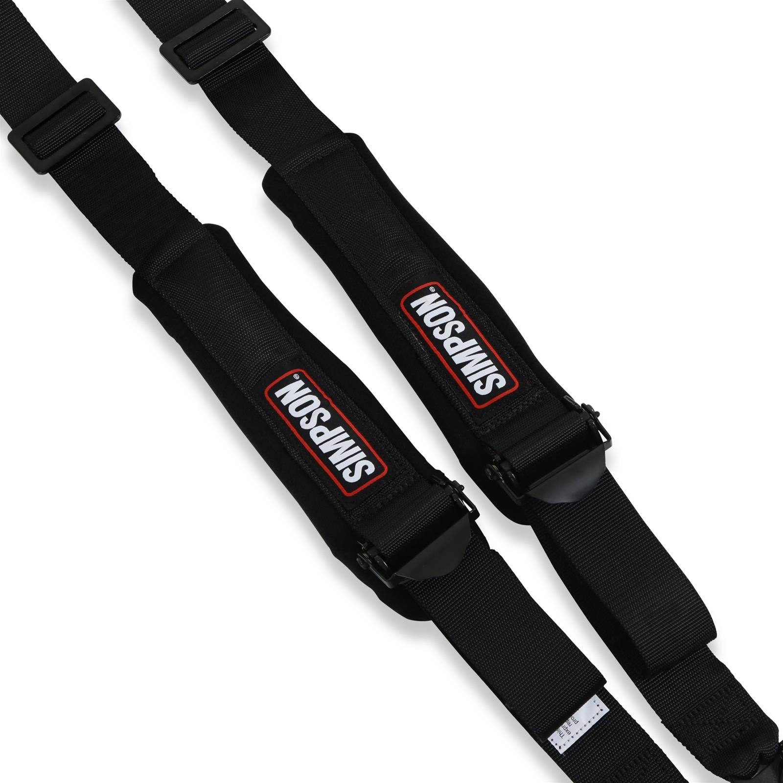 Simpson Latch & Link Off-Road 5-Point Harness D2LD5WCP Racing Harness, Restraint, 5-point, Polyester, 2 in., Clip-In, Black, Pull Down, Pads, Each thumbnail 2