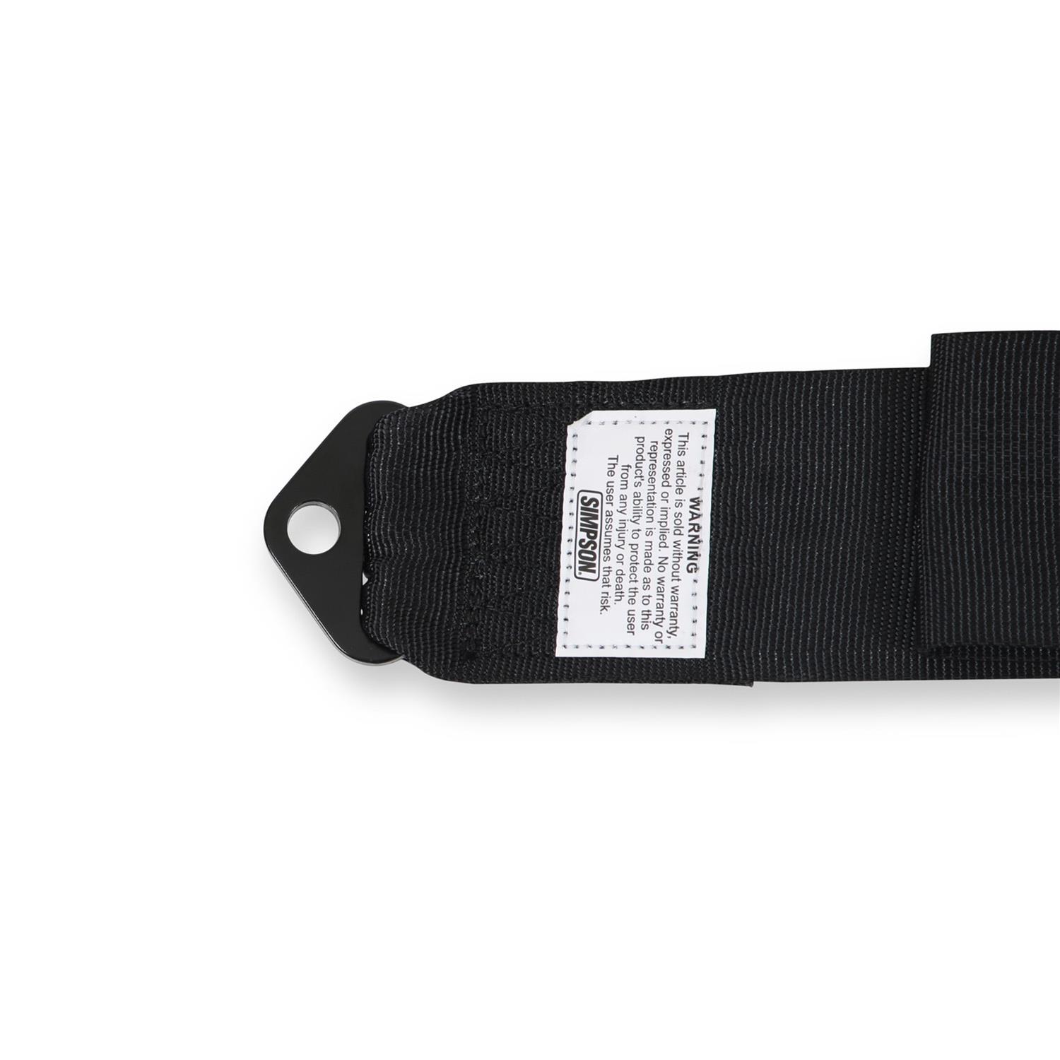 Simpson Latch & Link Off-Road 5-Point Harness D3LD5WBP Racing Harness, Restraint, 5-point, Polyester, 3 in., Bolt-In, Black, Pull Down, Pads, Each thumbnail 4