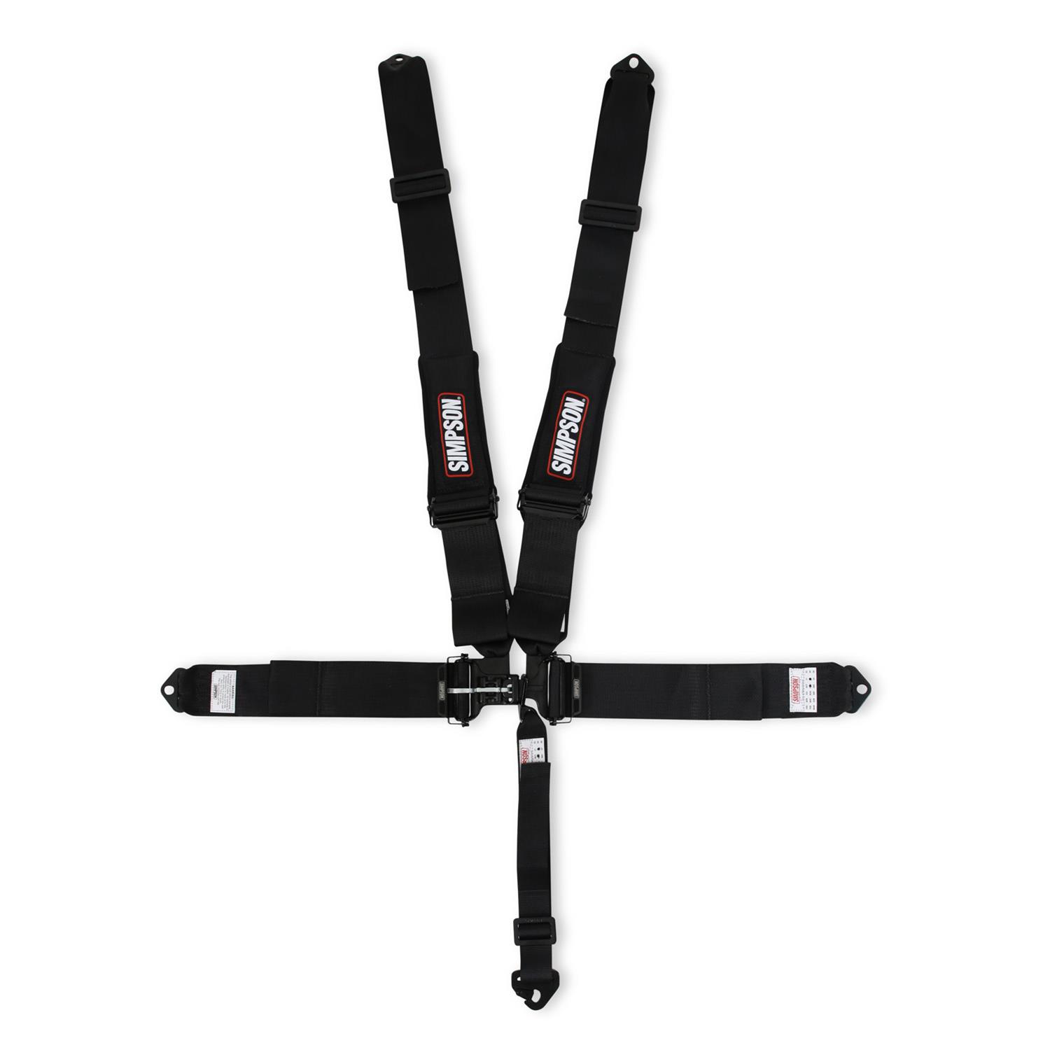 Simpson Latch & Link Off-Road 5-Point Harness D3LD5WBP Racing Harness, Restraint, 5-point, Polyester, 3 in., Bolt-In, Black, Pull Down, Pads, Each thumbnail 8