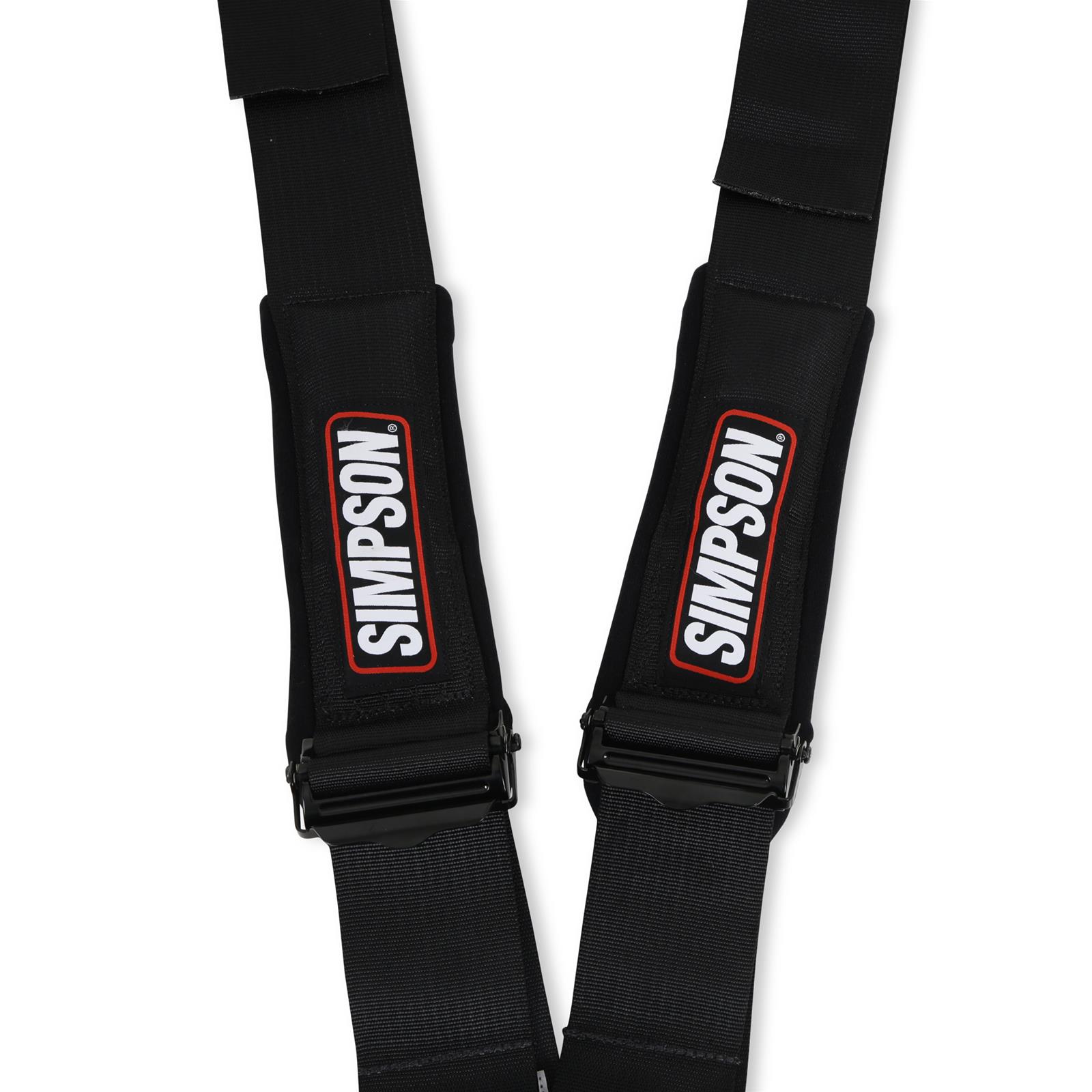 Simpson Latch & Link Off-Road 5-Point Harness D3LD5WCP Racing Harness, Restraint, 5-point, Polyester, 3 in., Clip-In, Black, Pull Down, Pads, Each thumbnail 2