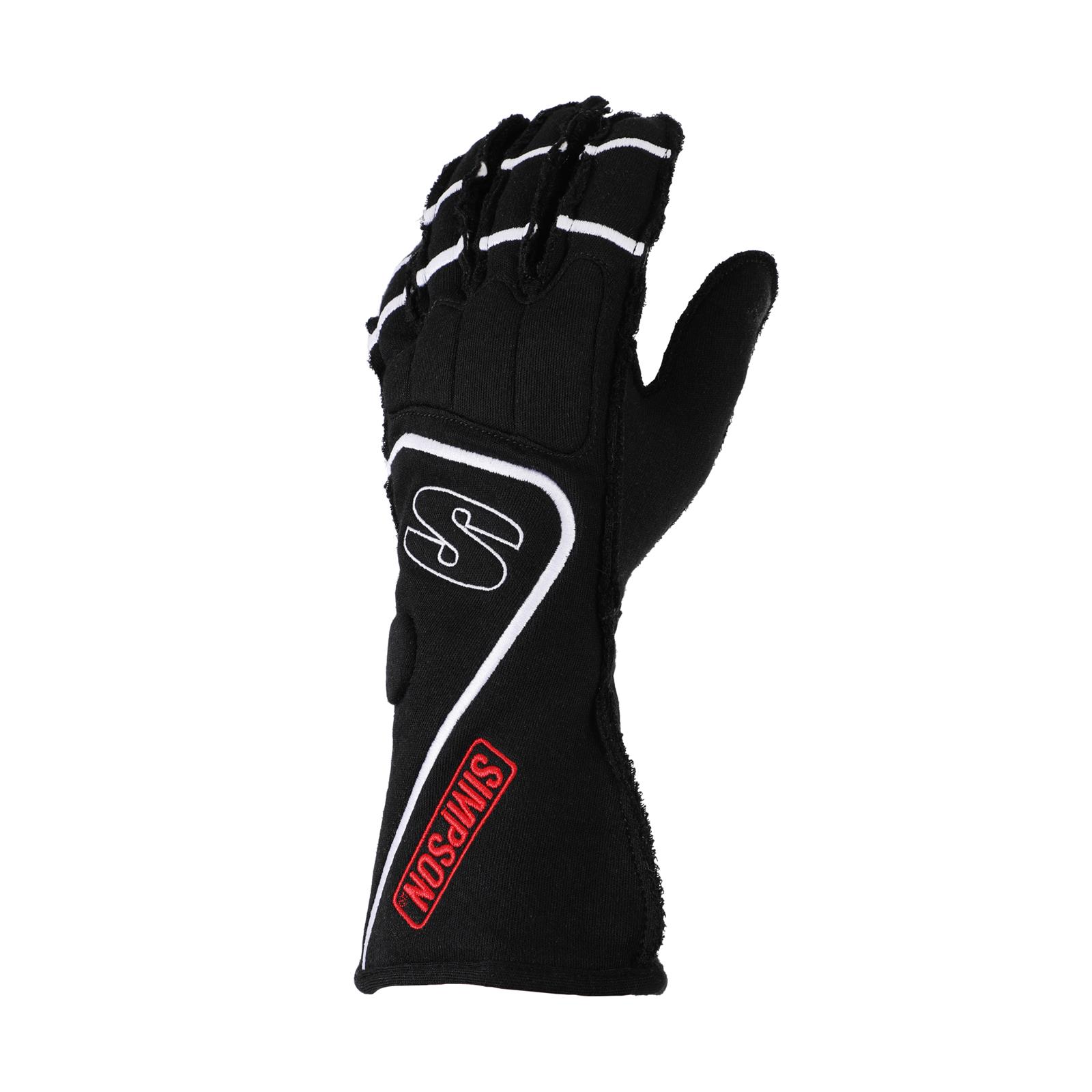 Simpson DNA Driving Gloves DGSW Gloves, DNA, Double Layer, Nomex®, Black/White, SFI 3.3/5, Small, Pair thumbnail 5