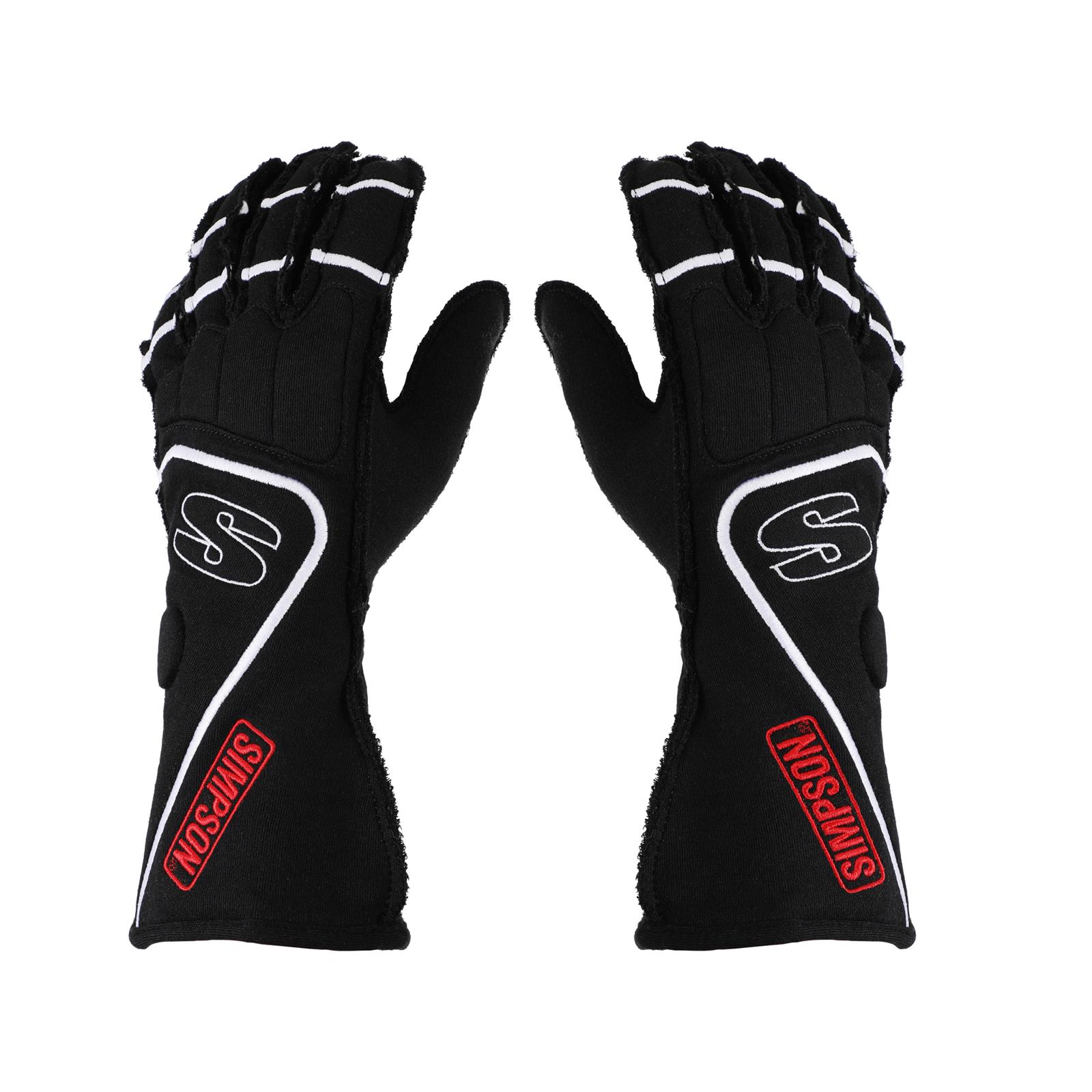 Simpson DNA Driving Gloves DGSW Gloves, DNA, Double Layer, Nomex®, Black/White, SFI 3.3/5, Small, Pair thumbnail 3