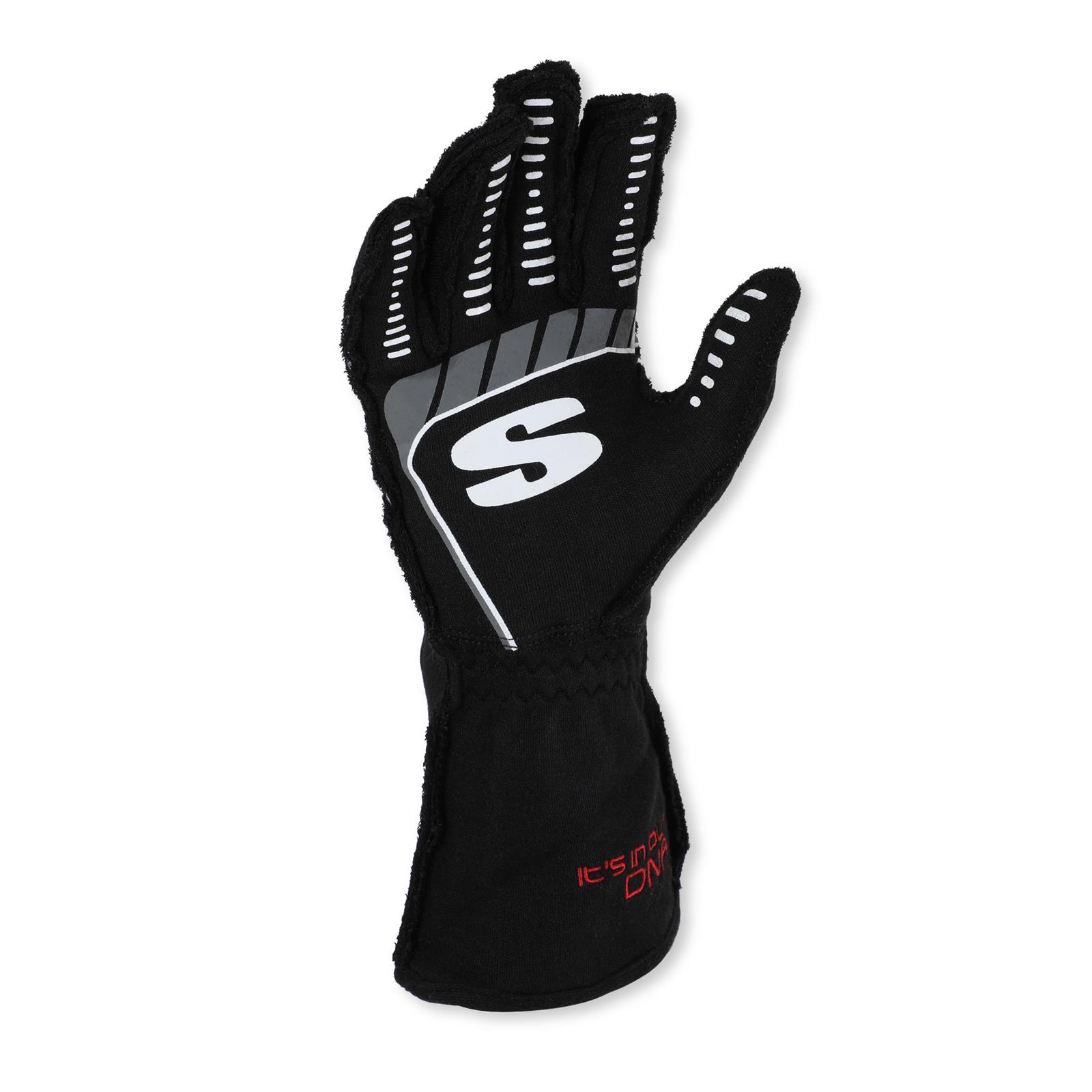 Simpson DNA Driving Gloves DGSW Gloves, DNA, Double Layer, Nomex®, Black/White, SFI 3.3/5, Small, Pair thumbnail 6