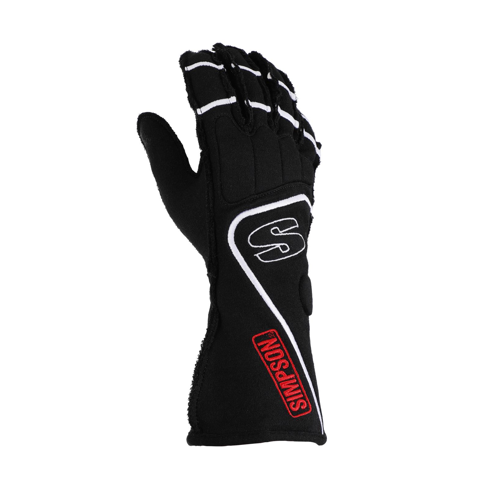 Simpson DNA Driving Gloves DGSW Gloves, DNA, Double Layer, Nomex®, Black/White, SFI 3.3/5, Small, Pair thumbnail 4