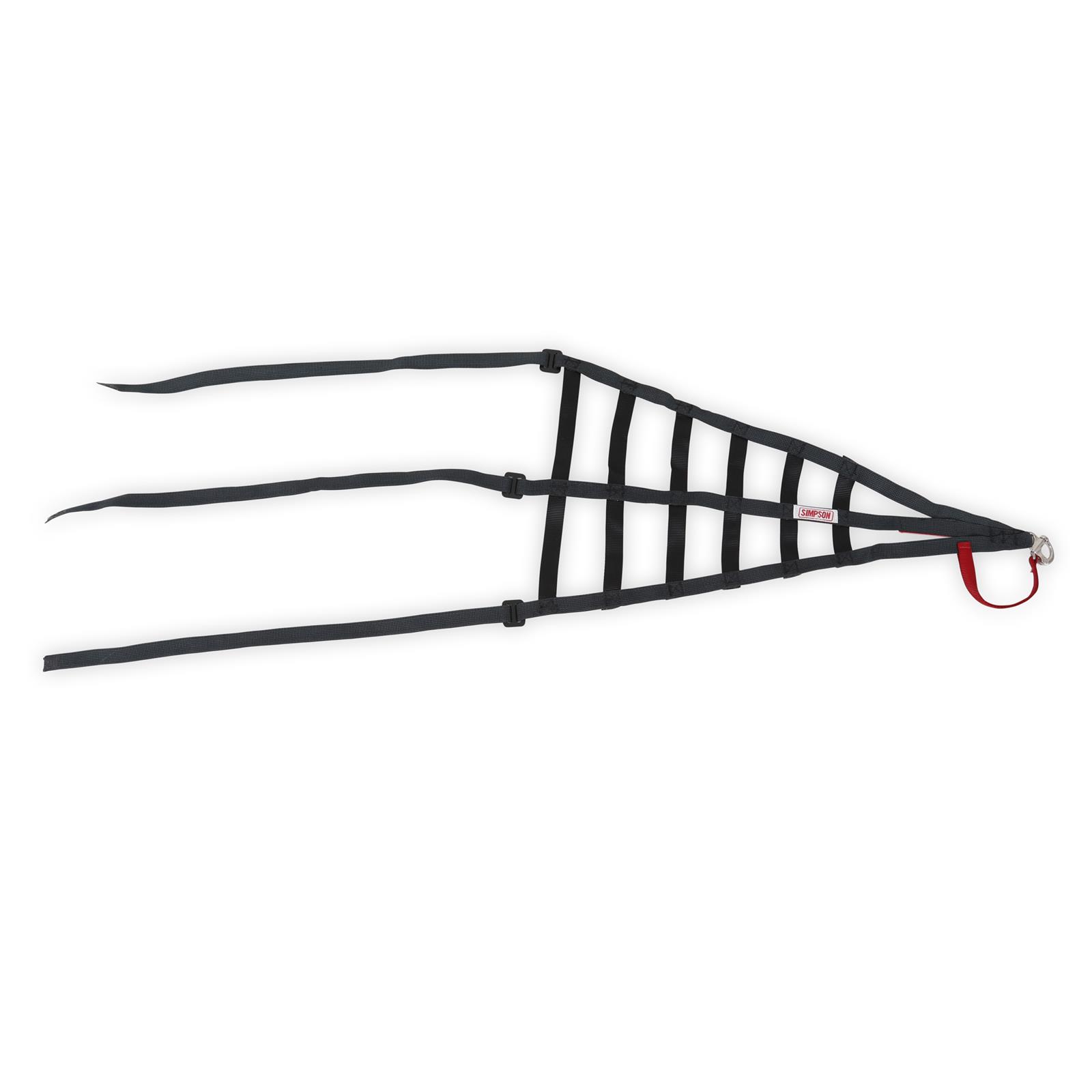 Simpson C5R Driver Window Nets DNC5RLK Net, Left Side, Triangle, Ribbon Style, Kevlar®, Black, SFI 37.1, Each thumbnail 3