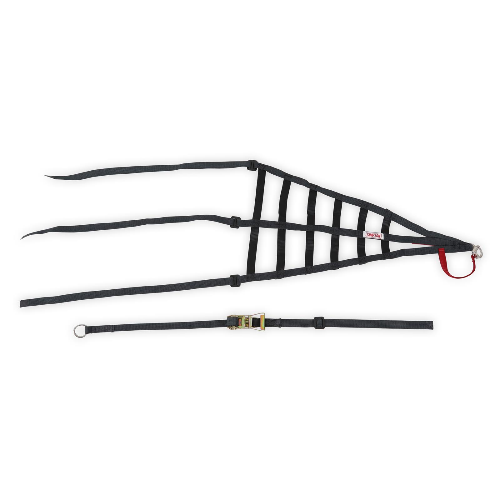 Simpson C5R Driver Window Nets DNC5RLK Net, Left Side, Triangle, Ribbon Style, Kevlar®, Black, SFI 37.1, Each thumbnail 2