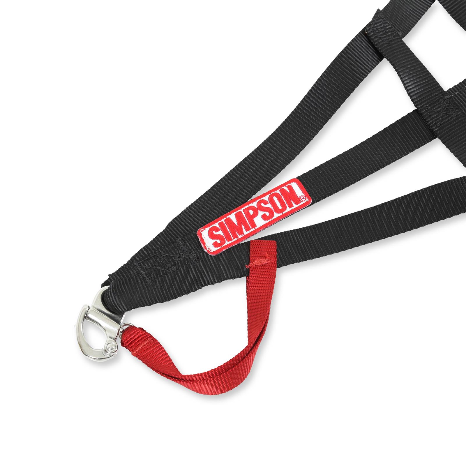 Simpson C5R Driver Window Nets DNC5RLP Net, Left Side, Triangle, Ribbon Style, Polypropylene, Black, SFI 37.1, Each thumbnail 2