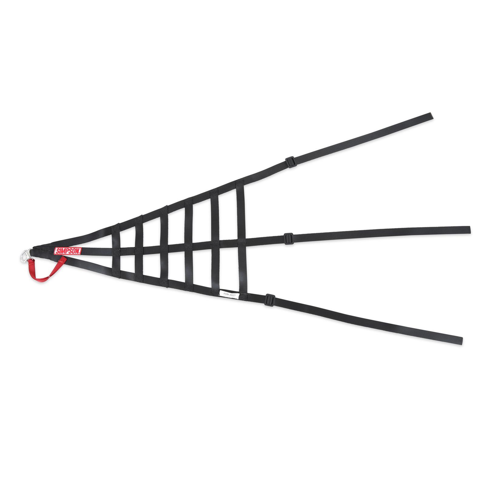 Simpson C5R Driver Window Nets DNC5RLP Net, Left Side, Triangle, Ribbon Style, Polypropylene, Black, SFI 37.1, Each thumbnail 5