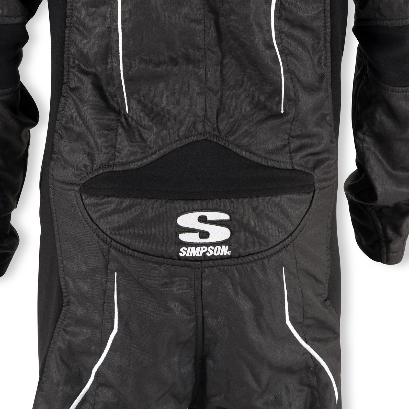 Simpson Racing Driving Suits DNA02301 DNA STD 3 LYR SUIT LARGE BLK