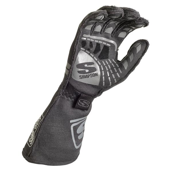 Simpson Endurance Racing Gloves EGMG Driving Gloves, Racing, Double Layer, Nomex®, Gray, SFI 3.3/5, Medium, Pair