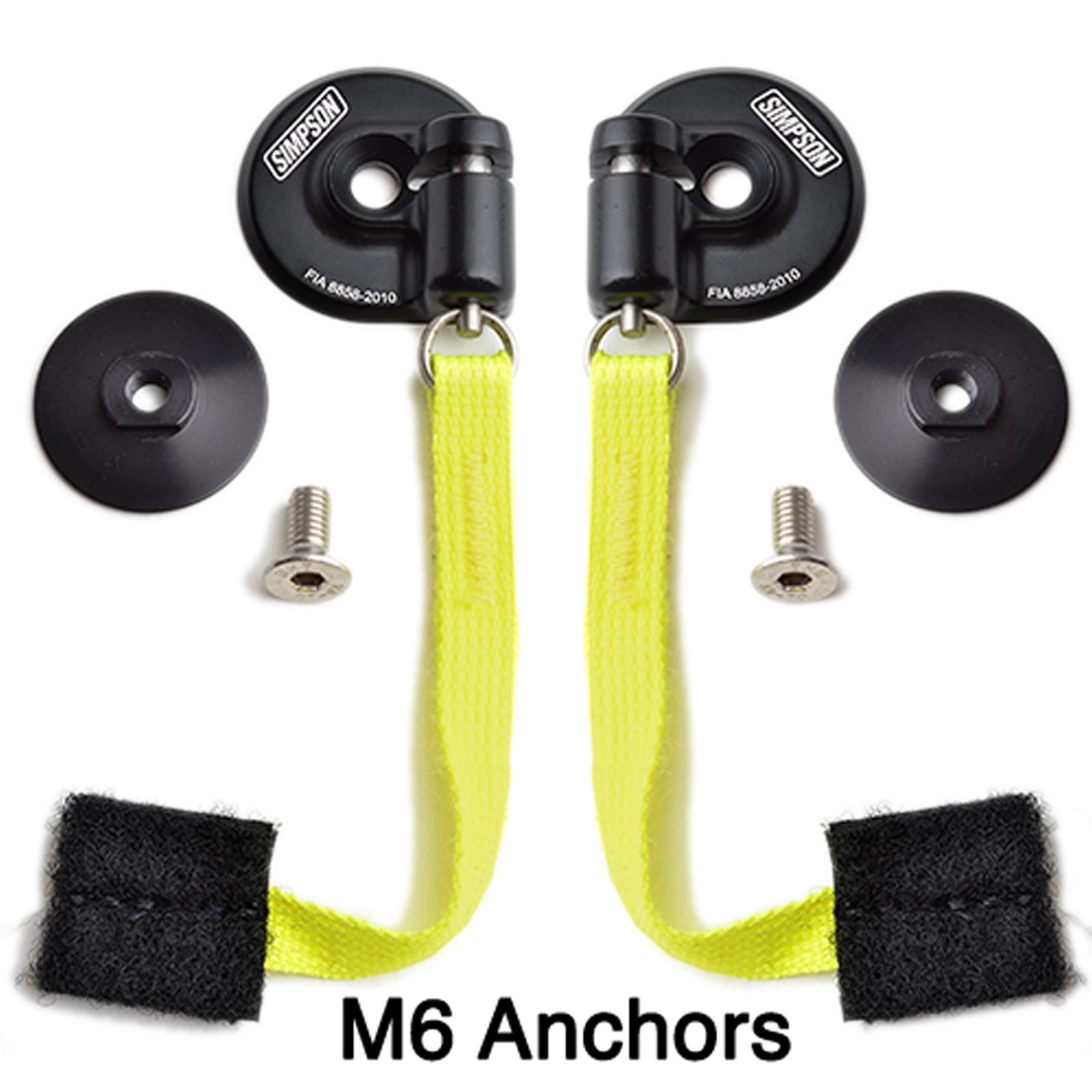 Simpson Hybrid Sport Restraints HSLRG11PA Head and Neck Restraint Systems, Sport, In-seat Model, Sliding Tether and Post Clip Tether, Post Anchor, SFI 38.1, Large, Each thumbnail 4