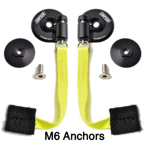 Simpson Hybrid Sport Restraints HSYTH11SASM61 Head and Neck Restraint System, Sport, Fixed quick release tether with seat belt anchor system, Quick-release Anchor, SFI 38.1, Youth, Each thumbnail 4