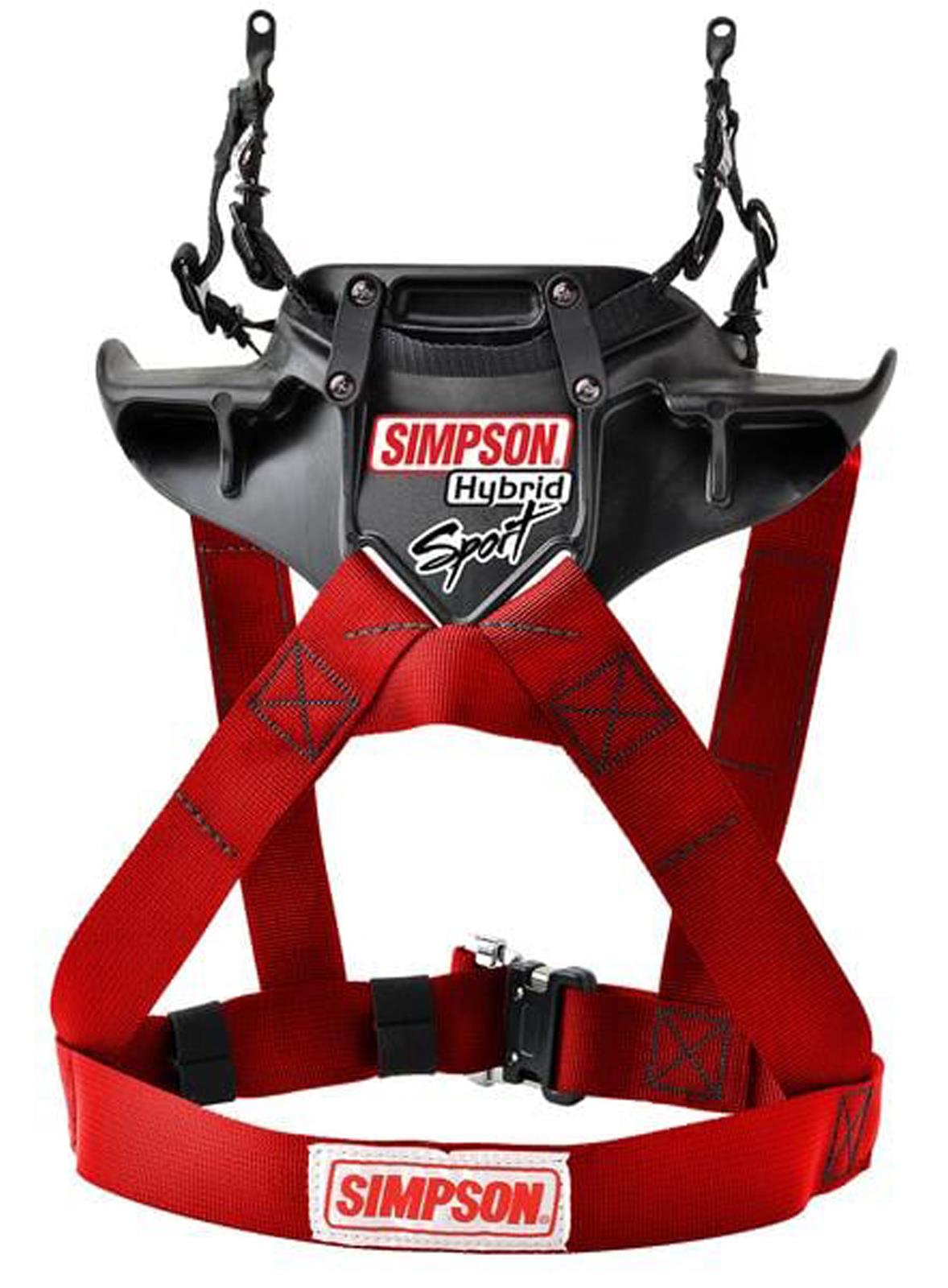 Simpson Racing Head and Neck Restraint Systems HSSML11R HYBRID SPORT SML 11 RED