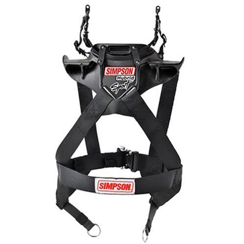 Simpson Hybrid Sport Restraints HSSML11SAS Head and Neck Restraint Systems, Sport, In-seat Model, Sliding Tether, Quick-release, SFI 38.1, Small, Each thumbnail 3