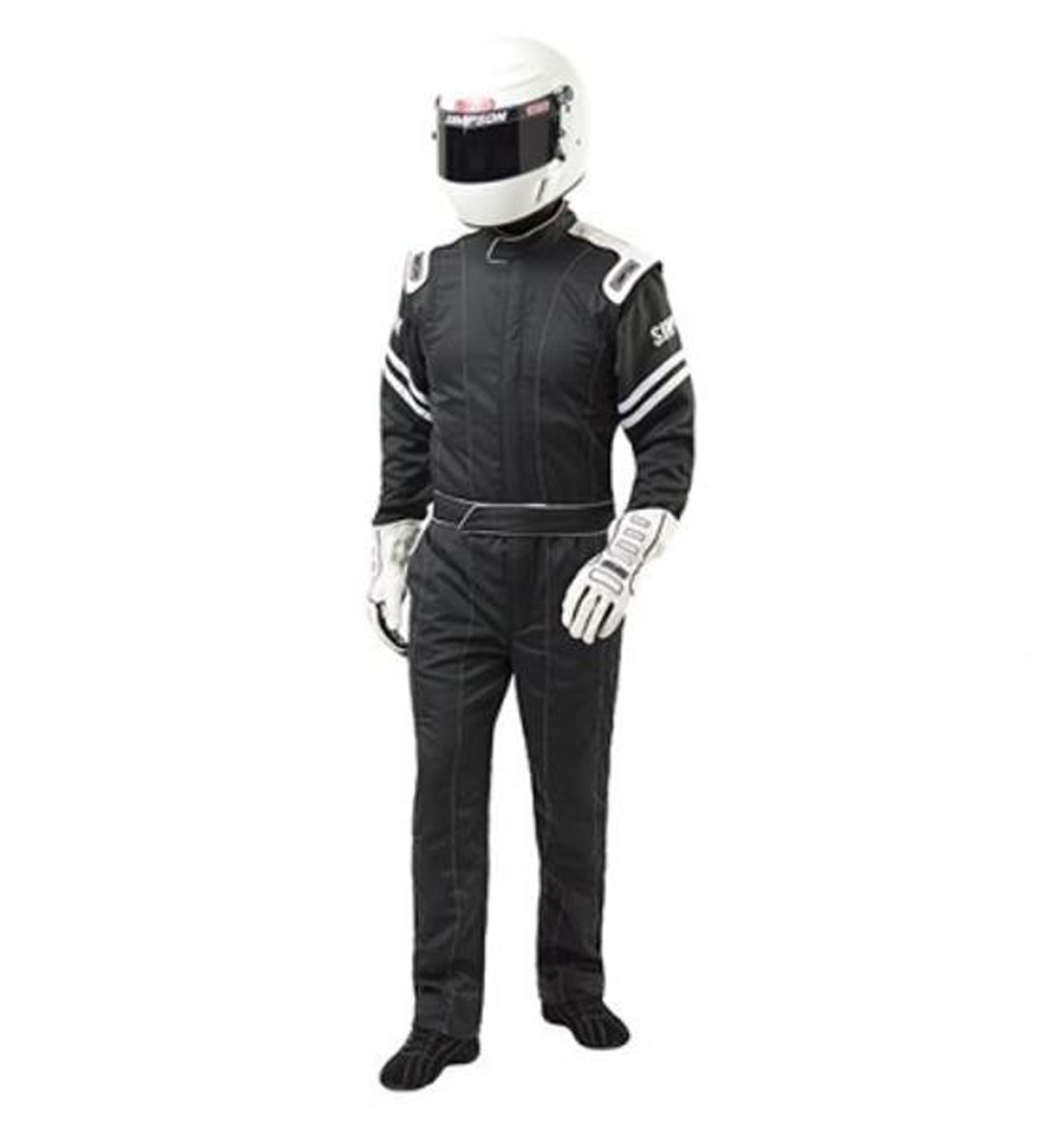 Simpson Legend II Series Racing Suits L202371 Driving Suit, One-Piece, Double Layer, Cotton, Black, Large, Each