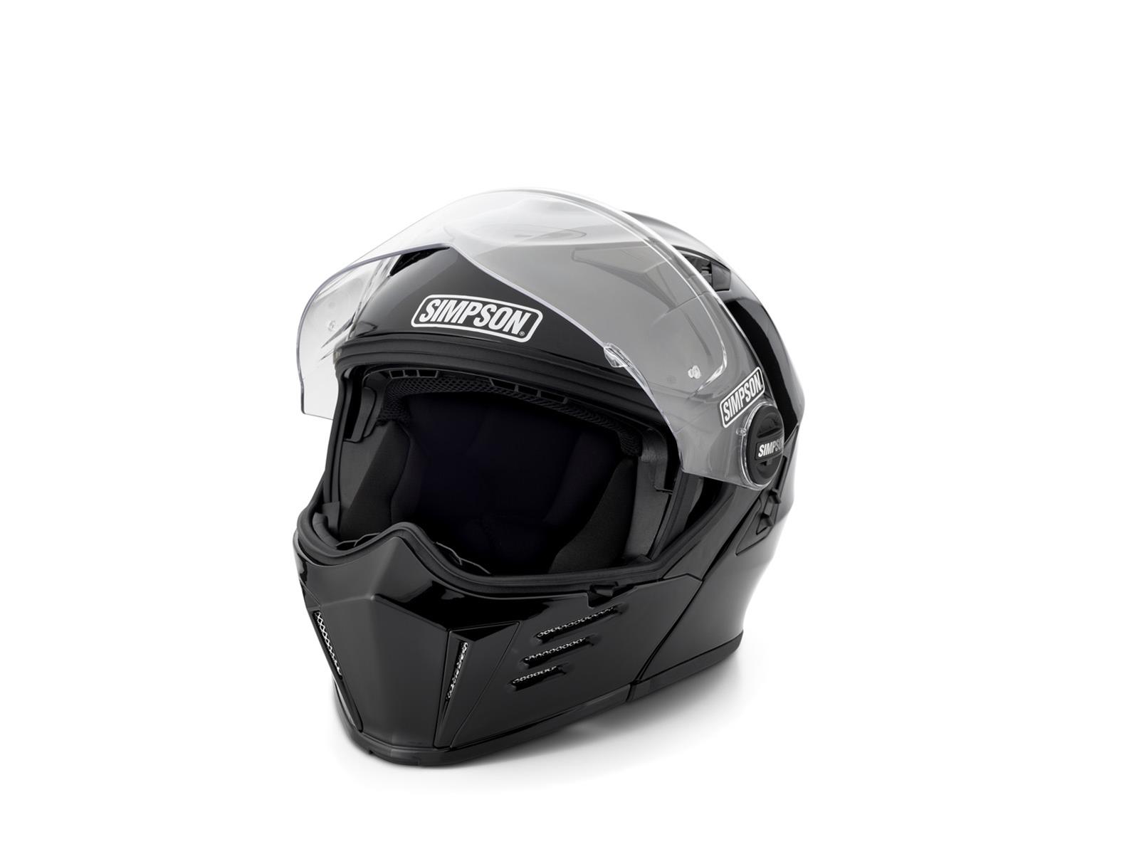 Simpson MOD Bandit Series Helmets M59S2 Helmet, Ghost Bandit, Modular, Polyester Liner, Gloss Black, Small, Each thumbnail 6
