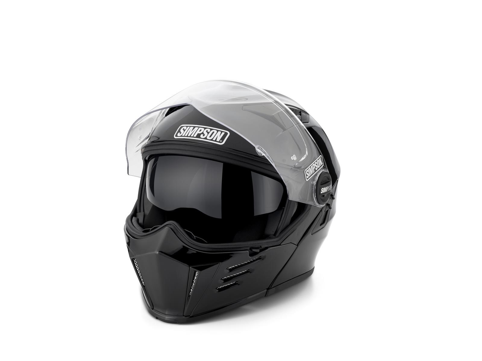 Simpson MOD Bandit Series Helmets M59S2 Helmet, Ghost Bandit, Modular, Polyester Liner, Gloss Black, Small, Each thumbnail 8