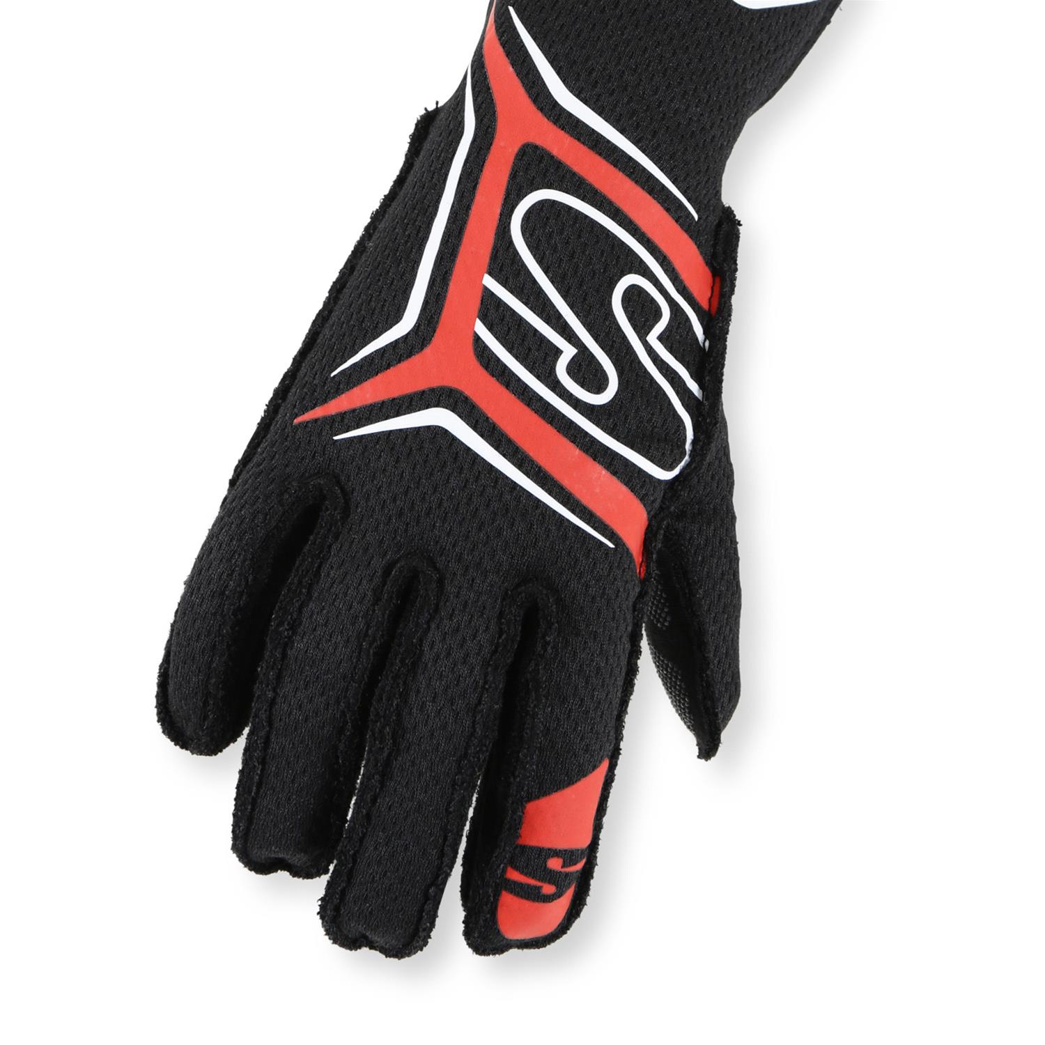 Simpson Magnata Racing Gloves MGXR Driving Gloves, Gloves, One Layer, Nomex®, Black/Red, FIA 8856-2018, SFI 3.5/5, X-Large, Pair thumbnail 3