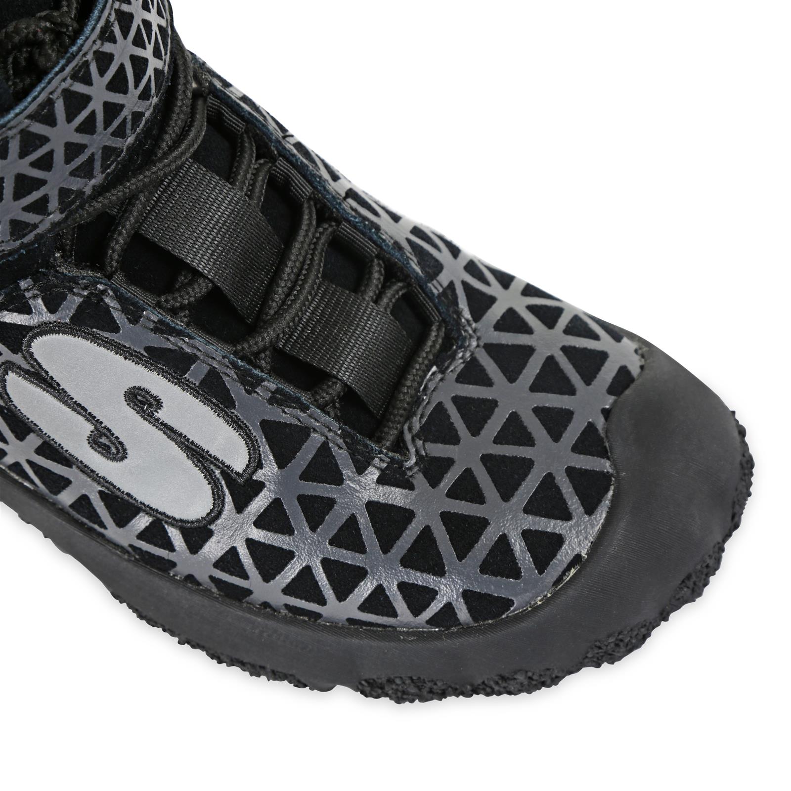 Simpson Pit Dominator Crew Shoes PD145K Shoes, Dominator, Mid-Top Style, Black/Silver, US Men's Shoe Size 14.5, Pair