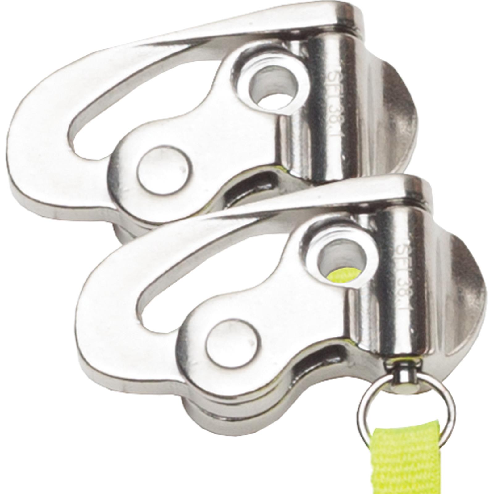 HANS Quick-Click Anchors QCHAK Head and Neck Restraint Parts & Accessories, Quick Click Anchors, Steel, Chrome, Pair