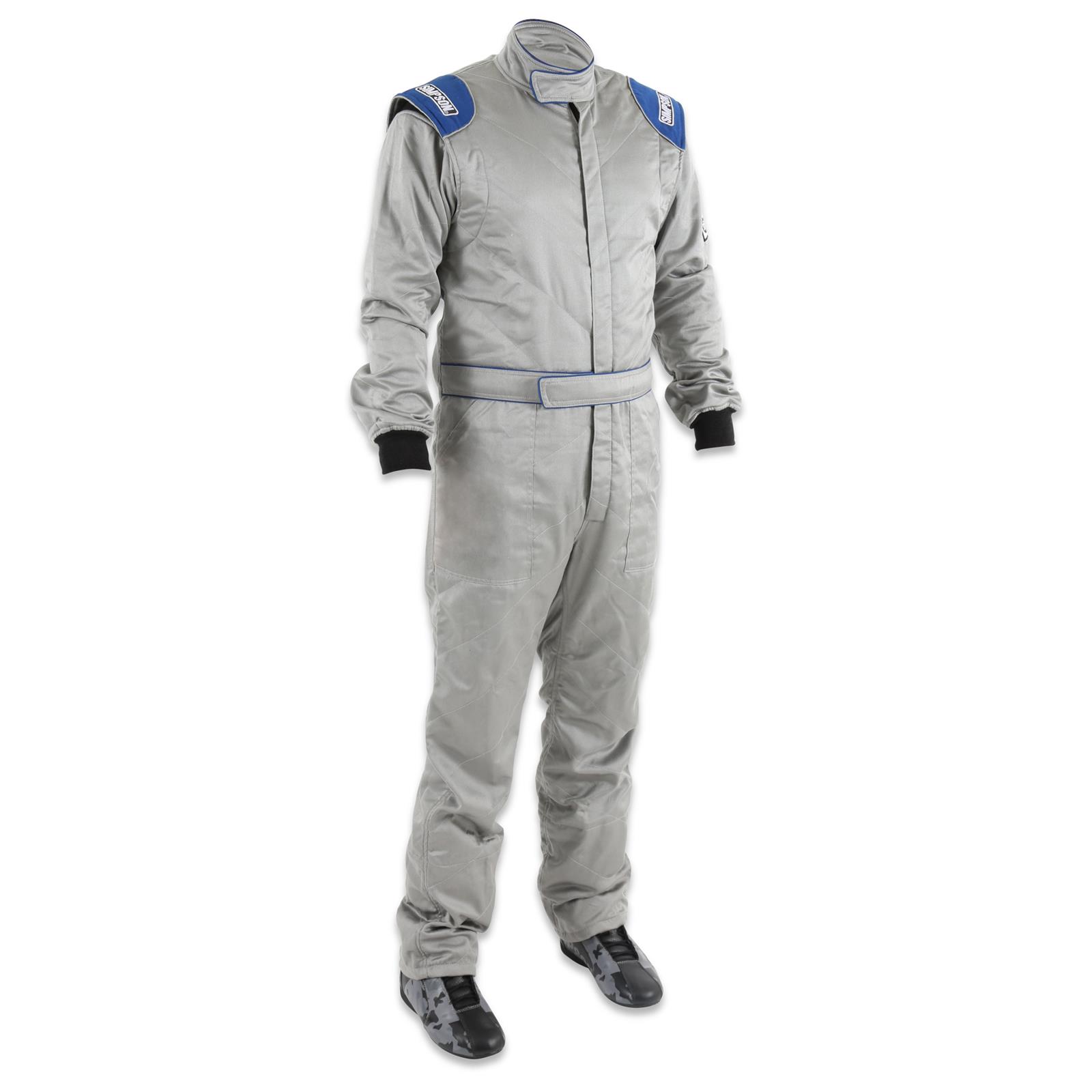 Simpson Renegade Racing Suits RN05121 Driving Suit, One-Piece, Triple Layer, Nomex®, Blue/Gray, Small, Each thumbnail 5