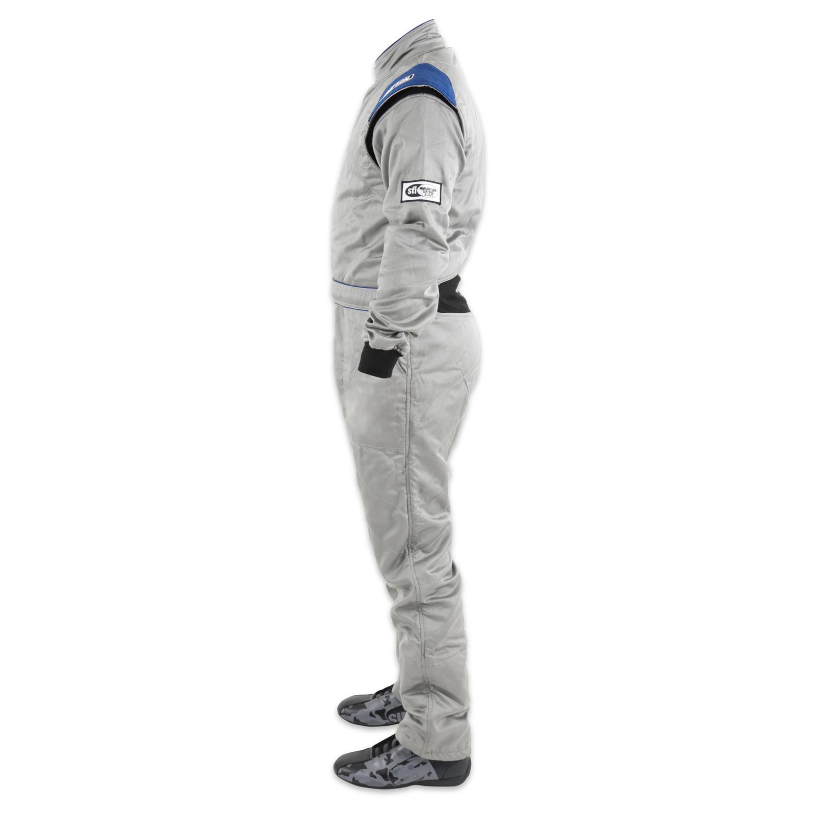 Simpson Renegade Racing Suits RN05121 Driving Suit, One-Piece, Triple Layer, Nomex®, Blue/Gray, Small, Each thumbnail 8