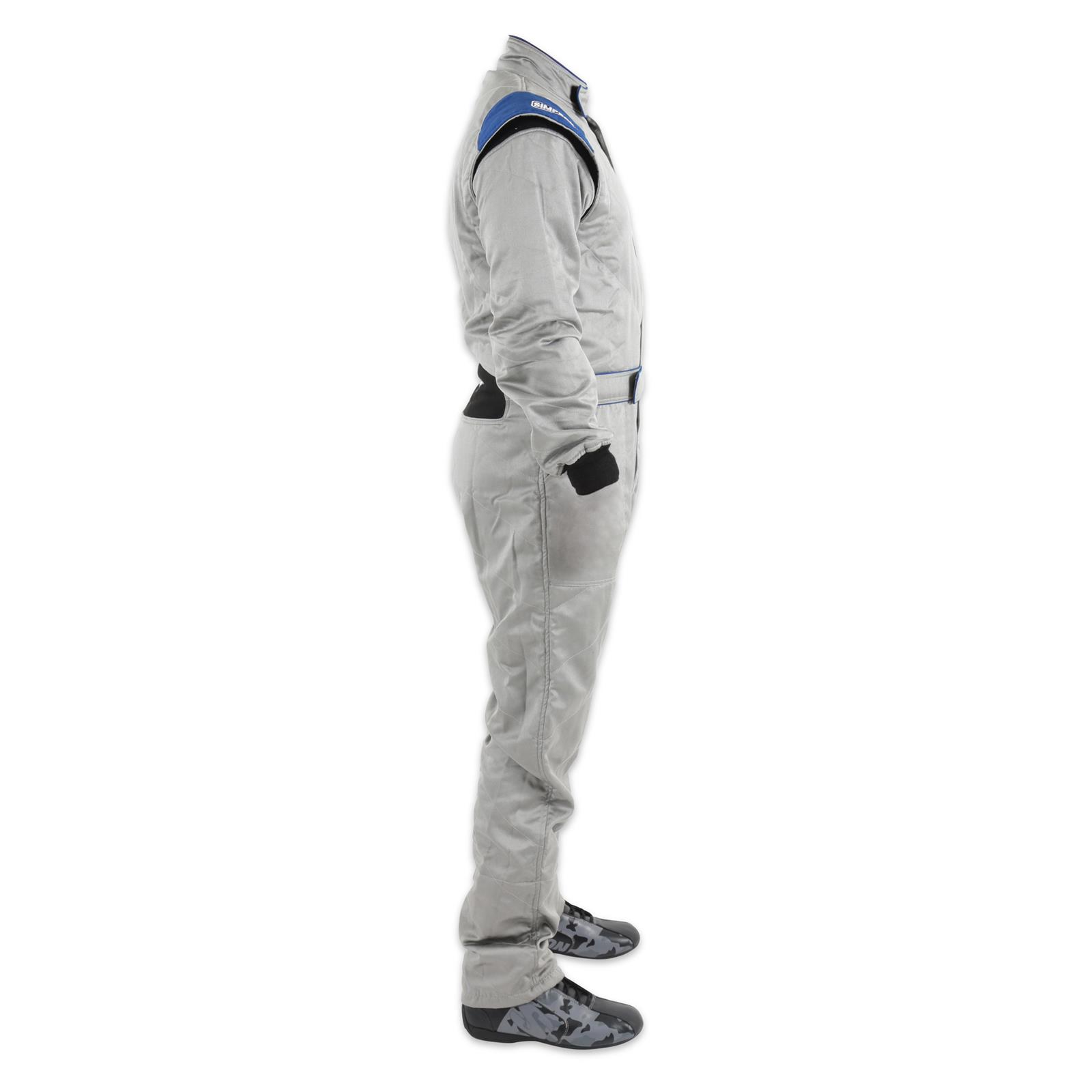 Simpson Renegade Racing Suits RN05121 Driving Suit, One-Piece, Triple Layer, Nomex®, Blue/Gray, Small, Each thumbnail 9
