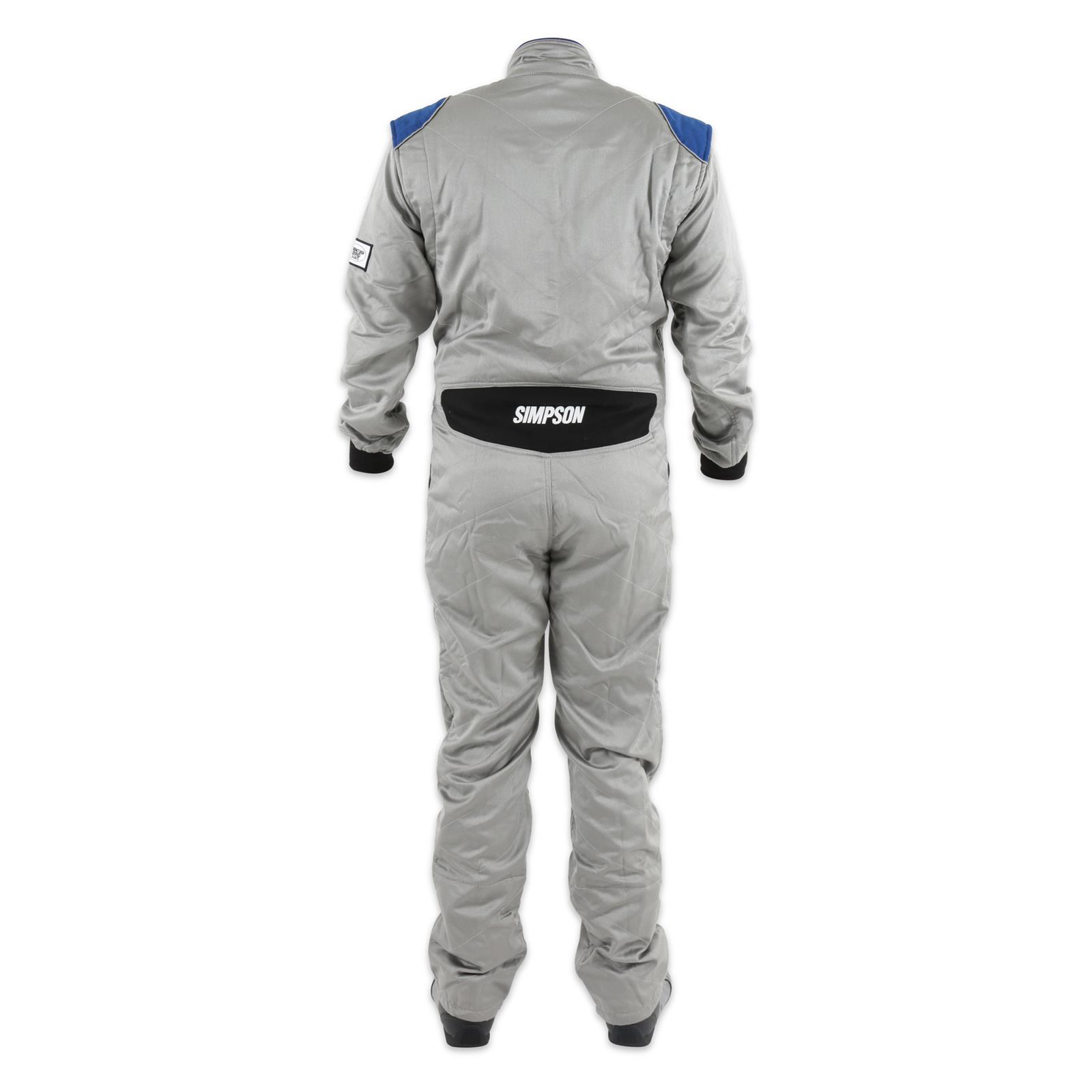 Simpson Renegade Racing Suits RN05121 Driving Suit, One-Piece, Triple Layer, Nomex®, Blue/Gray, Small, Each thumbnail 6