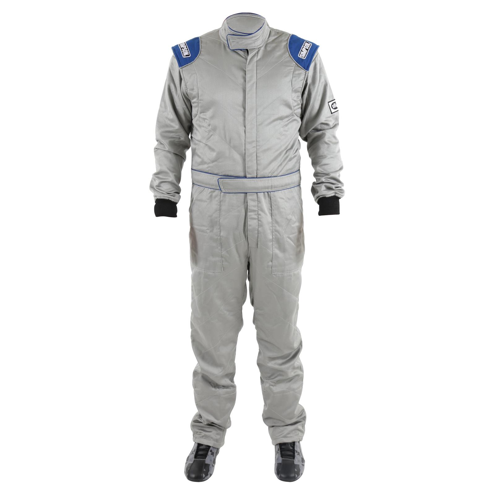 Simpson Renegade Racing Suits RN05121 Driving Suit, One-Piece, Triple Layer, Nomex®, Blue/Gray, Small, Each thumbnail 4
