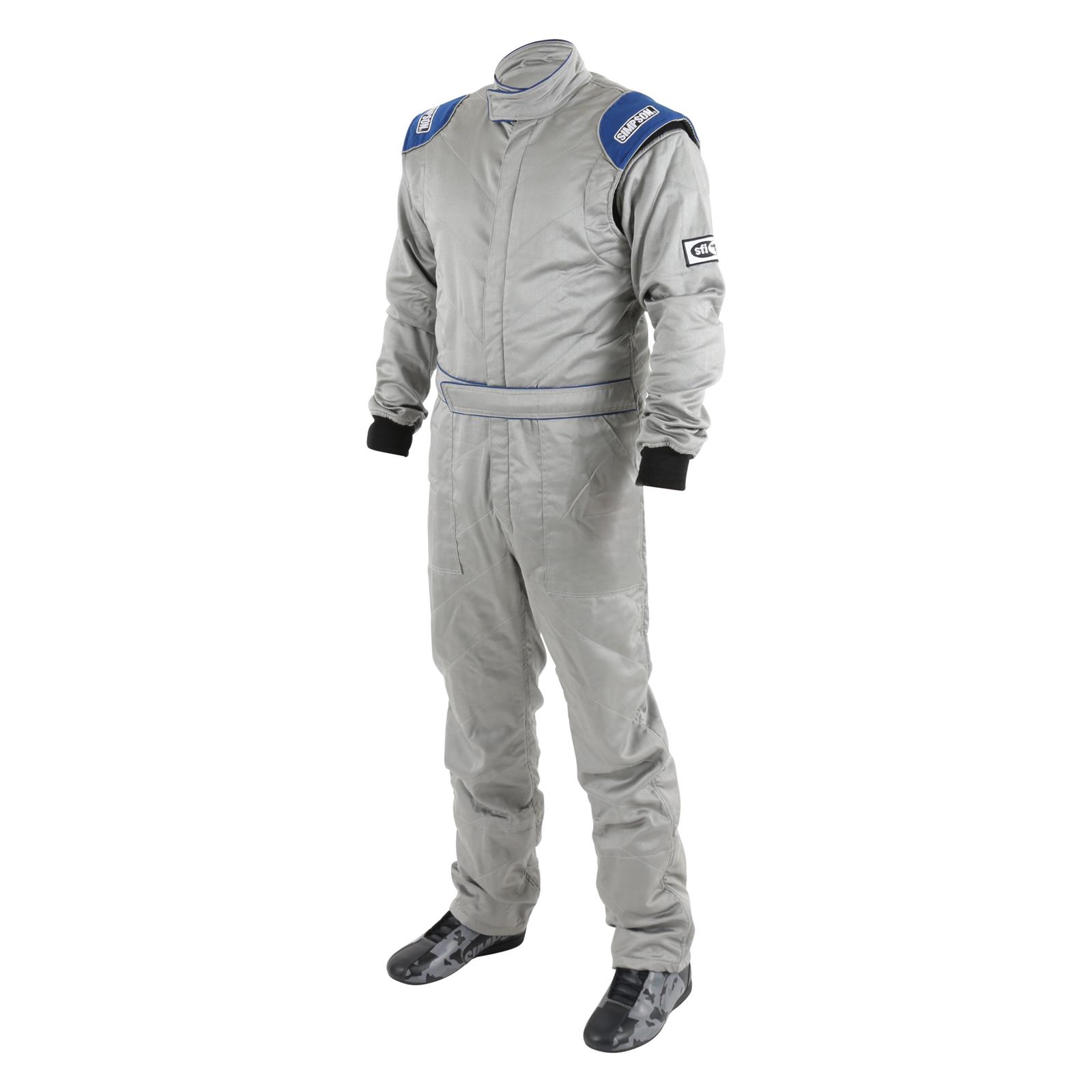 Simpson Renegade Racing Suits RN05121 Driving Suit, One-Piece, Triple Layer, Nomex®, Blue/Gray, Small, Each thumbnail 7