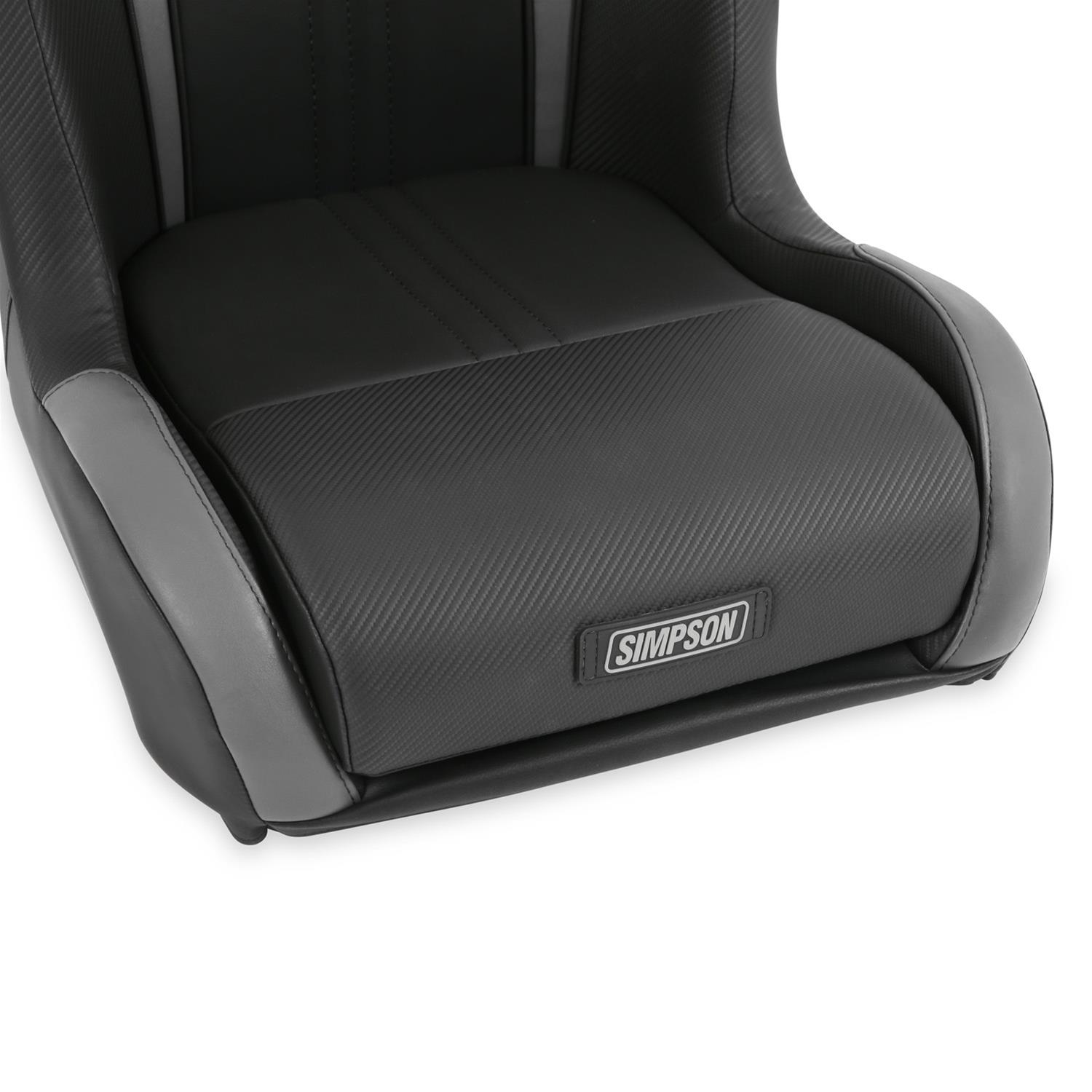 Simpson Vortex II Off-Road Suspension Seats S104-305-2 Powersports Seats, Offroad, Suspension, Vinyl, Black/Charcoal, Pair thumbnail 2