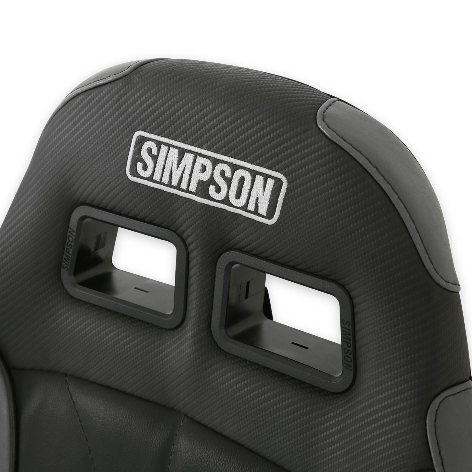 Simpson Vortex II Off-Road Suspension Seats S104-305-2 Powersports Seats, Offroad, Suspension, Vinyl, Black/Charcoal, Pair