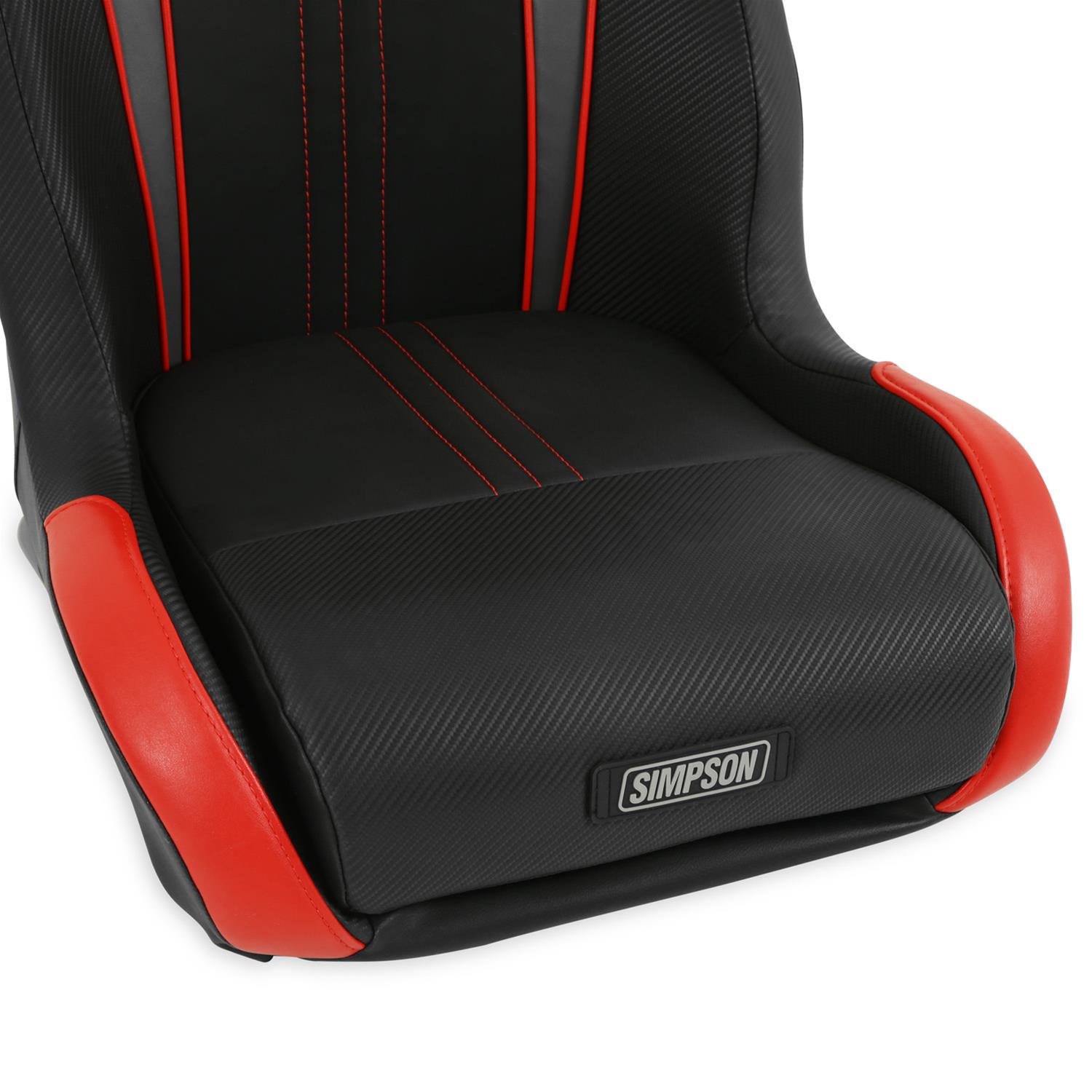 Simpson Vortex II Off-Road Suspension Seats S104-306-2 Powersports Seats, Offroad, Suspension, Vinyl, Black/Red, Pair thumbnail 2