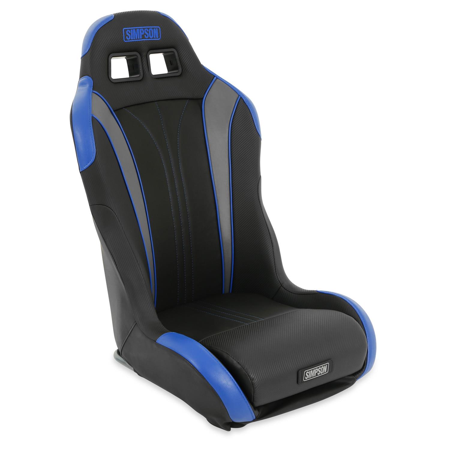 Simpson Vortex II Off-Road Suspension Seats S104-307-2 Powersports Seats, Offroad, Suspension, Vinyl, Black/Blue, Pair thumbnail 4