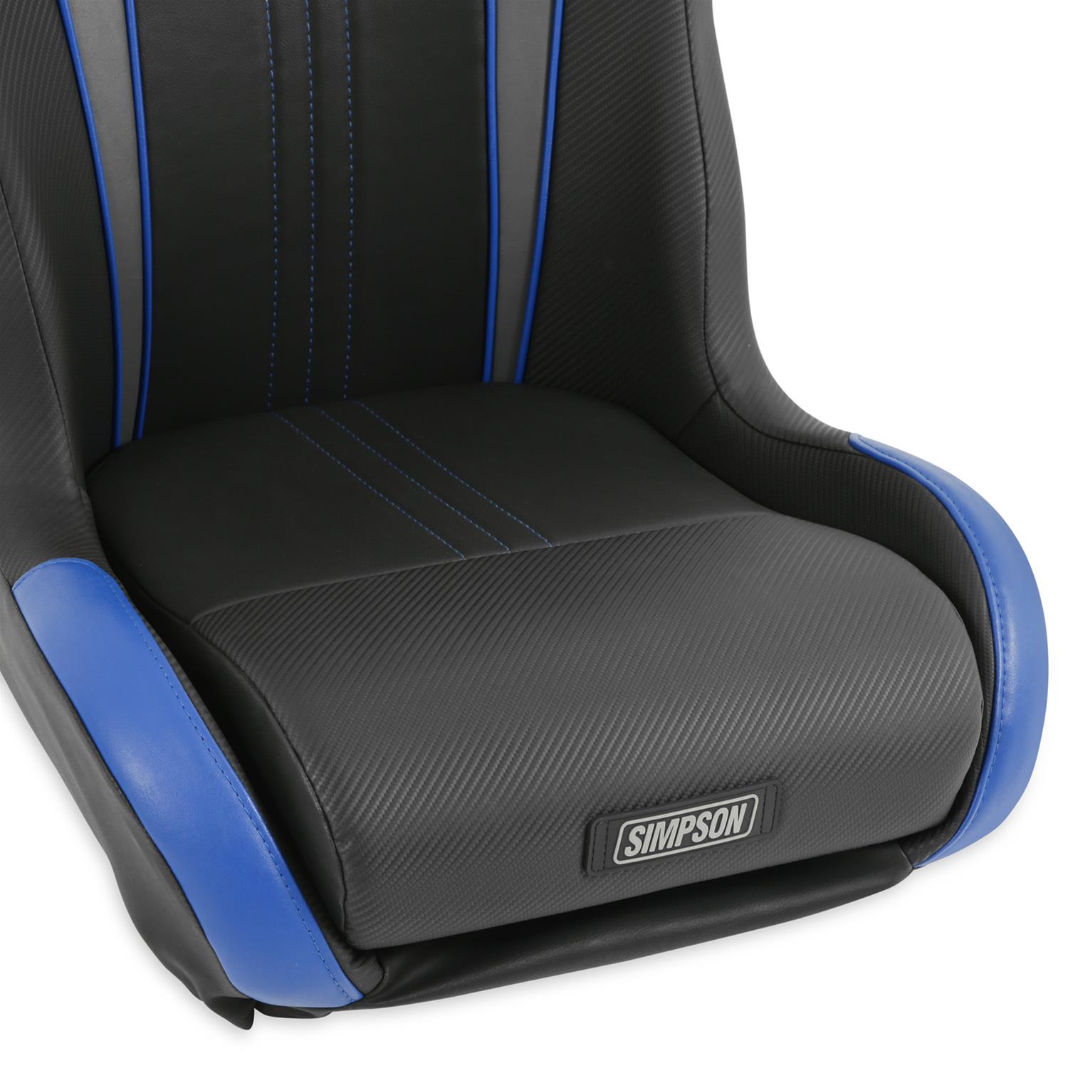 Simpson Vortex II Off-Road Suspension Seats S104-307-2 Powersports Seats, Offroad, Suspension, Vinyl, Black/Blue, Pair thumbnail 2