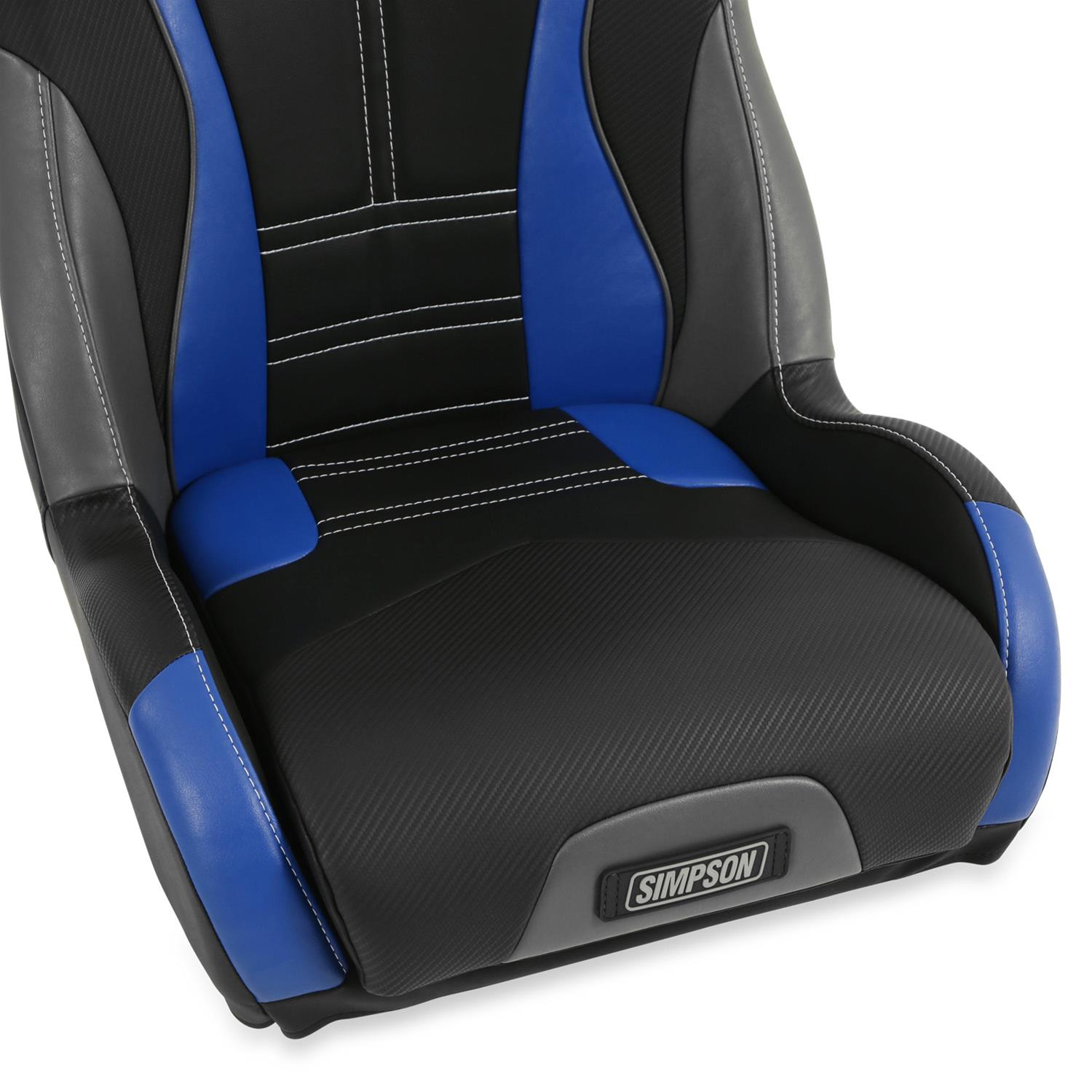 Simpson Pro Sport Off-Road Suspension Seats S107-307 Powersports Seats, ST, Vinyl, Black/Blue/Gray, Each thumbnail 2