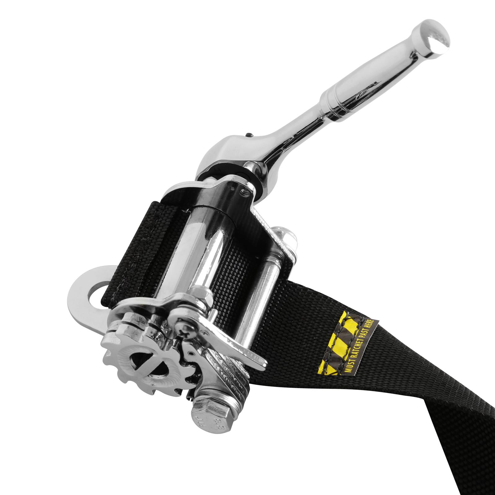 Simpson Ratchet 5-Point Harness SB51204-2IN Harness, Complete, Latch, Individual-Type, Ratchet, Bolt-In, Floor/Roll Bar Mount, 2 in., Black, Each thumbnail 3