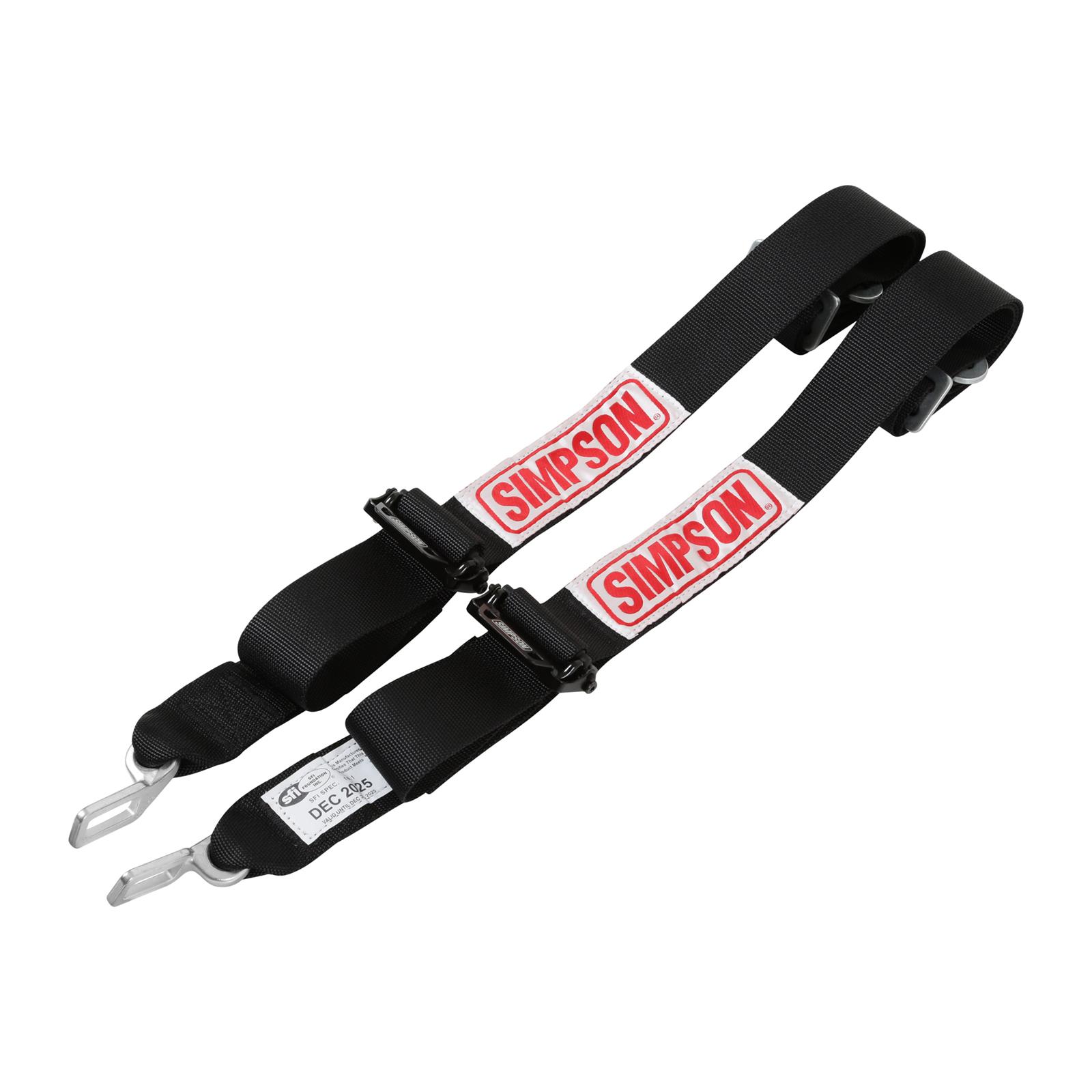 Simpson Ratchet 5-Point Harness SB51204-2IN Harness, Complete, Latch, Individual-Type, Ratchet, Bolt-In, Floor/Roll Bar Mount, 2 in., Black, Each thumbnail 4