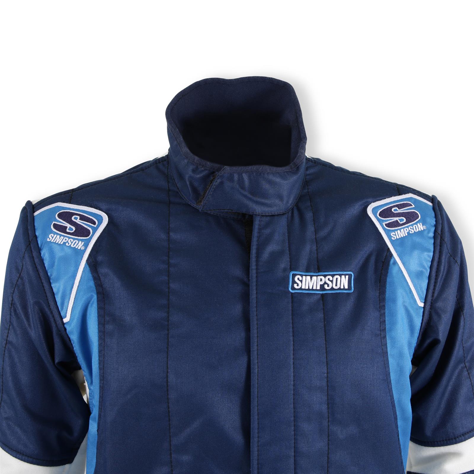 Simpson Supercoil Racing Suits SC04401 Driving Suit, Supercoil, One-piece, Double Layer, Nomex, Navy/Bush Blue/White, SFI 3.2A/5, Men's X-Large, Each thumbnail 2