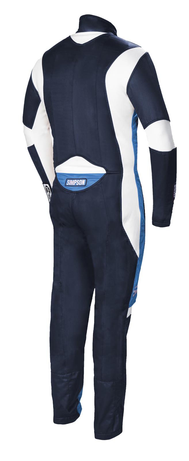 Simpson Supercoil Racing Suits SC04401 Driving Suit, Supercoil, One-piece, Double Layer, Nomex, Navy/Bush Blue/White, SFI 3.2A/5, Men's X-Large, Each thumbnail 6