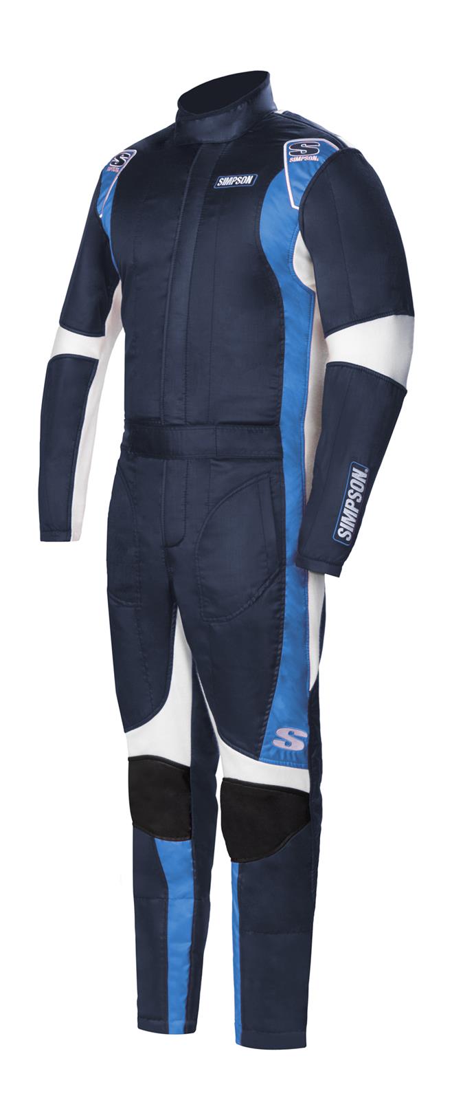 Simpson Supercoil Racing Suits SC04401 Driving Suit, Supercoil, One-piece, Double Layer, Nomex, Navy/Bush Blue/White, SFI 3.2A/5, Men's X-Large, Each thumbnail 5