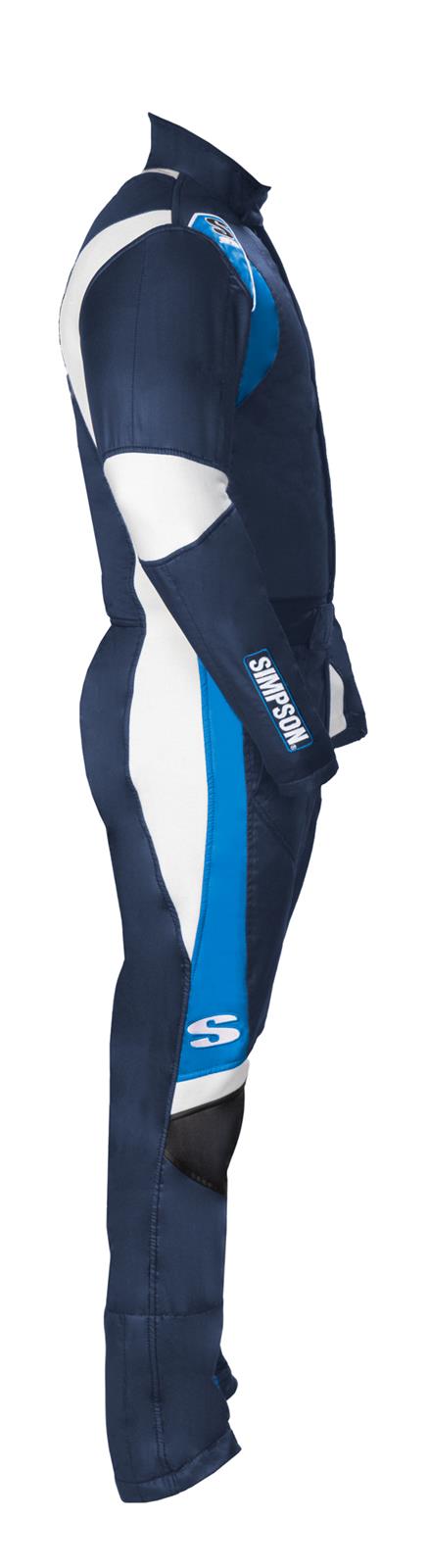 Simpson Supercoil Racing Suits SC04401 Driving Suit, Supercoil, One-piece, Double Layer, Nomex, Navy/Bush Blue/White, SFI 3.2A/5, Men's X-Large, Each thumbnail 7