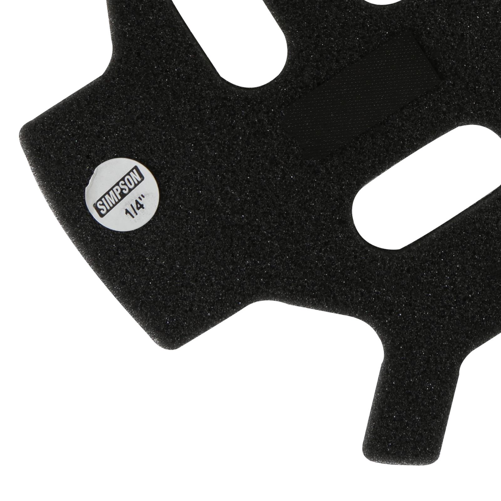 Simpson Helmet Top Pads SD1TP12 Pads, Pad, Bell, SD1, 0.500 in. Thick, Each